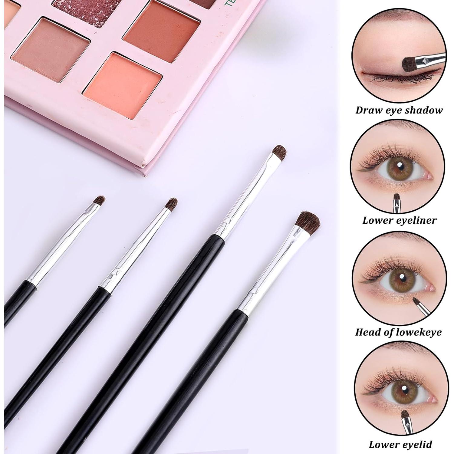 Set de 8 Brochas de Maquillaje Ptwola para Ojos - Alta Calidad