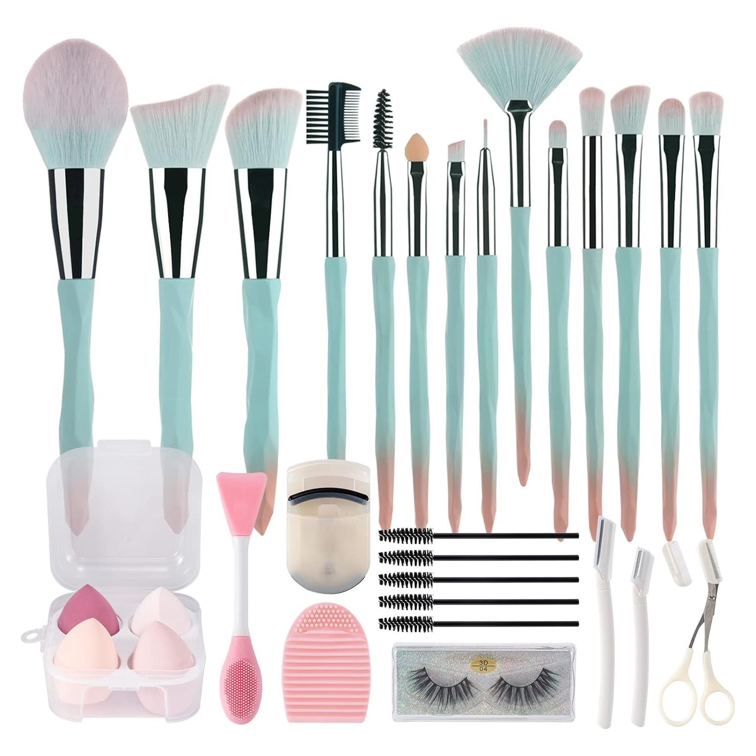 Juego de Brochas de Maquillaje 30 Piezas 111 con Esponjas