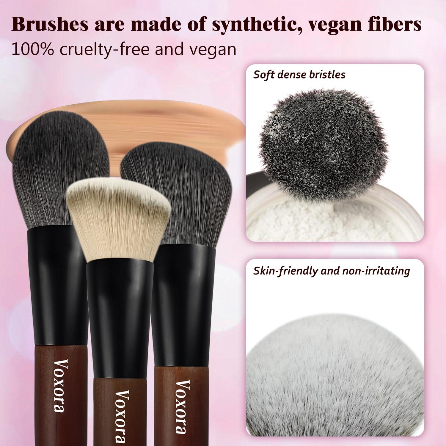 Juego de Brochas de Maquillaje de Viaje Voxora - 15 Piezas