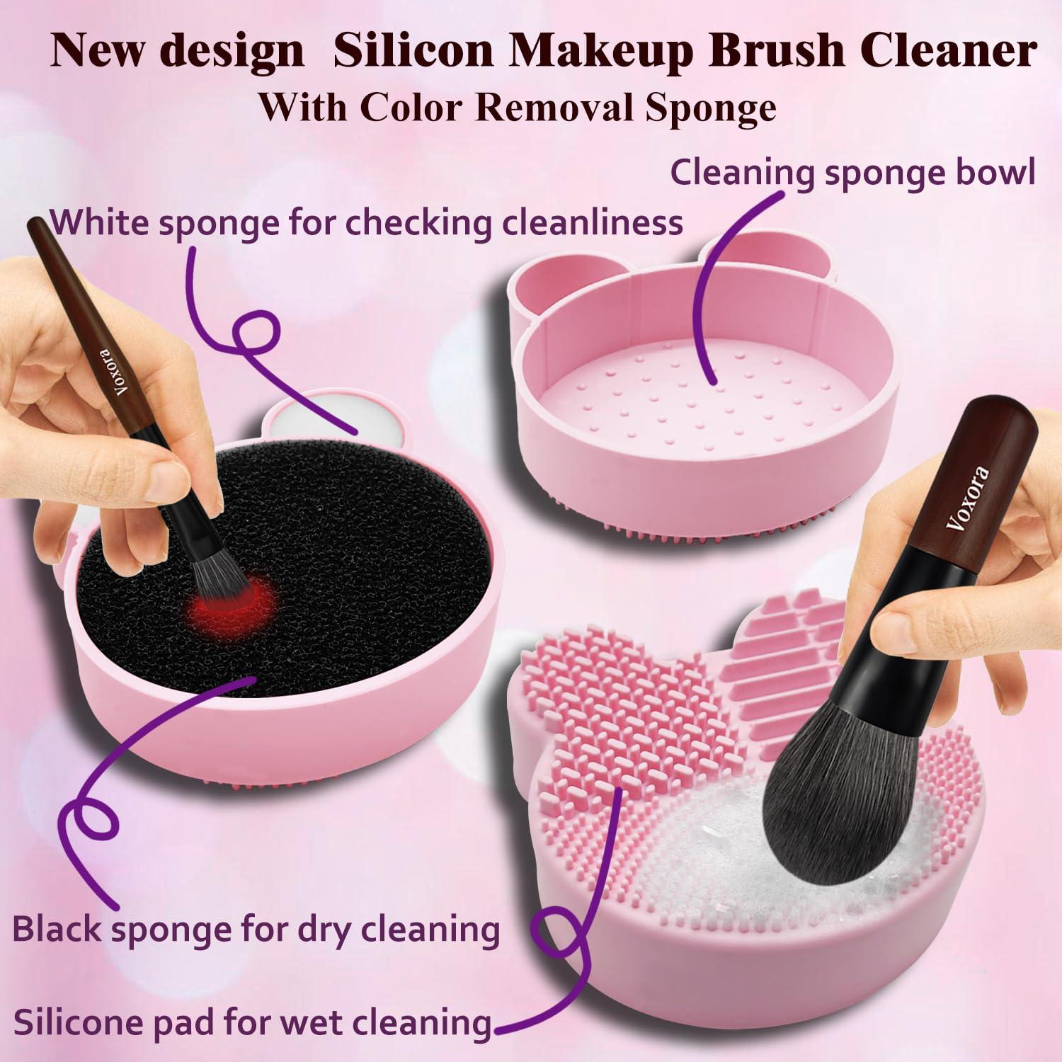 Juego de Brochas de Maquillaje de Viaje Voxora - 15 Piezas