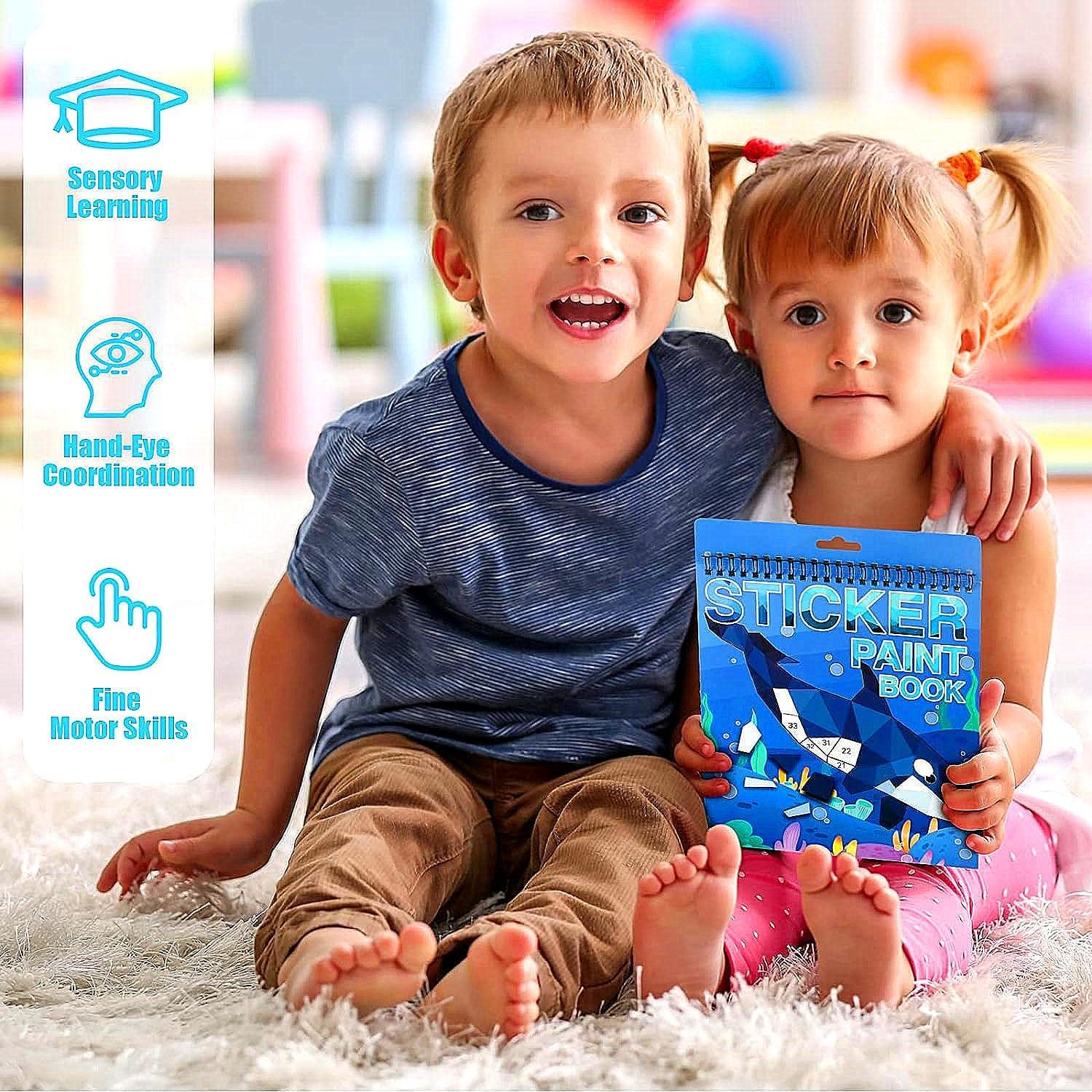 Paquete de 5 Libros de Pintura con Stickers TPQKA para Niños