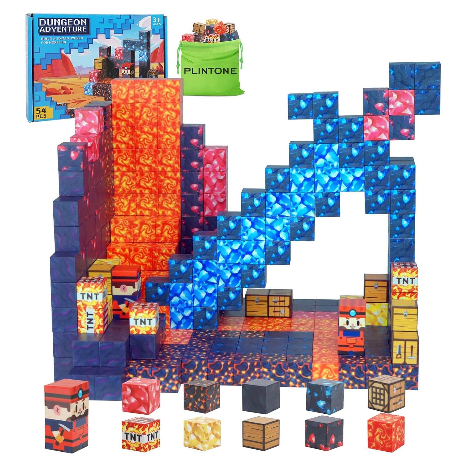 Bloques Magnéticos Plintone - Set de Construcción Aventura 20x8x16cm