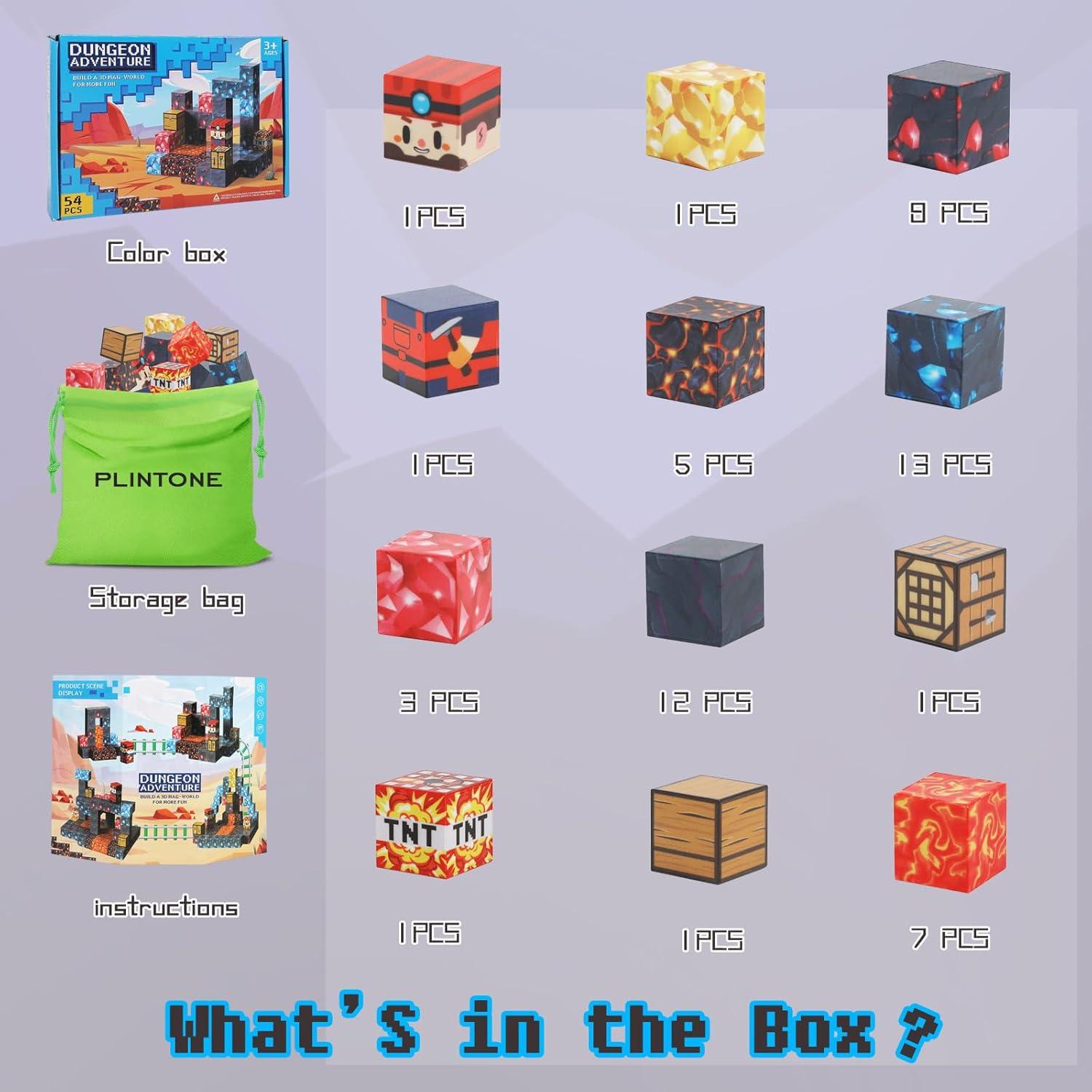 Bloques Magnéticos Plintone - Set de Construcción Aventura 20x8x16cm