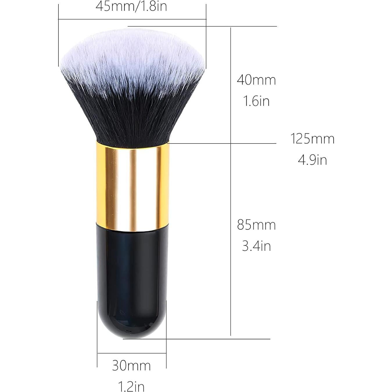 Set de Brochas de Maquillaje de Viaje Gzshiruidi - Negro