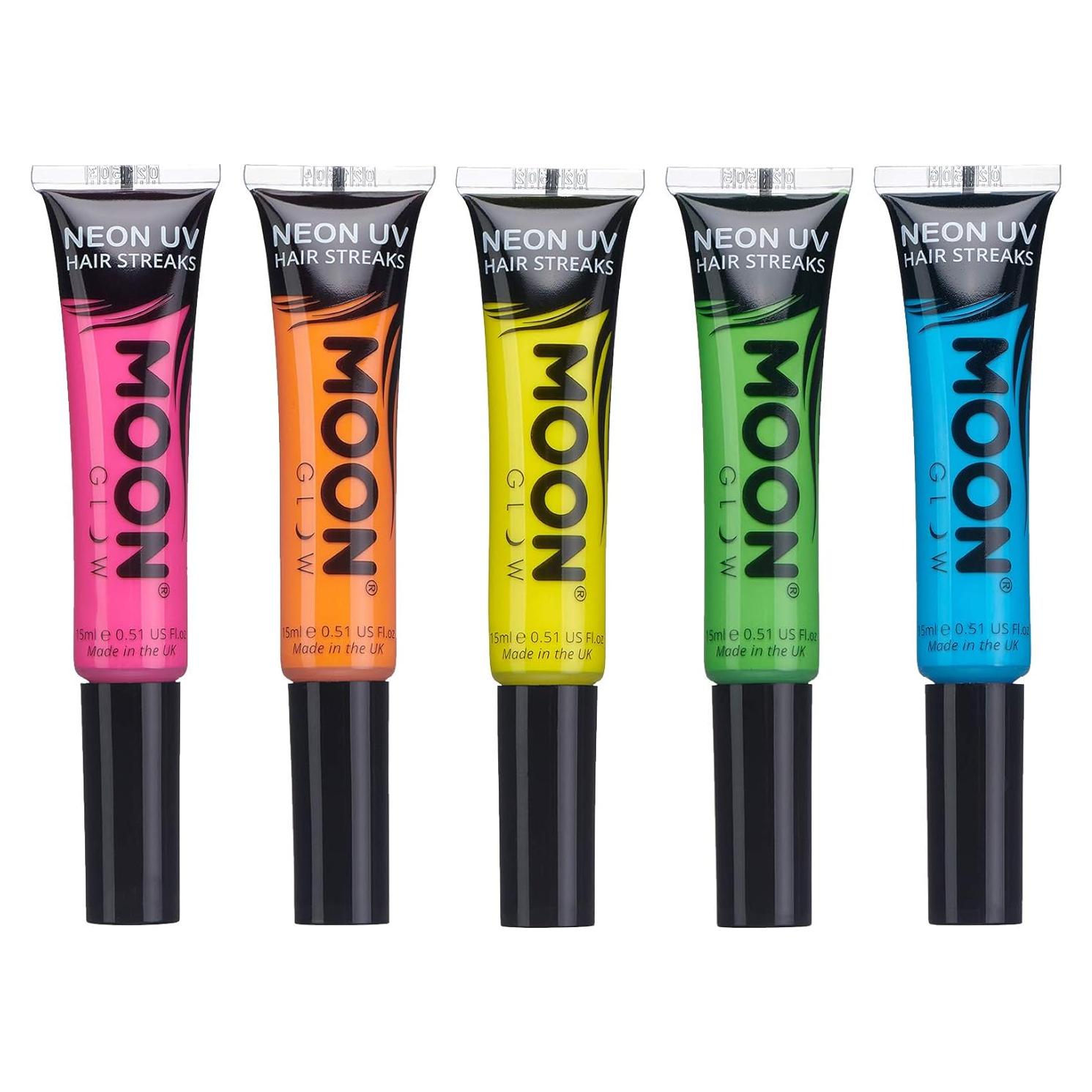 Mechas de Color UV Neón Moon Glow - Set de 5 Tintes Temporales