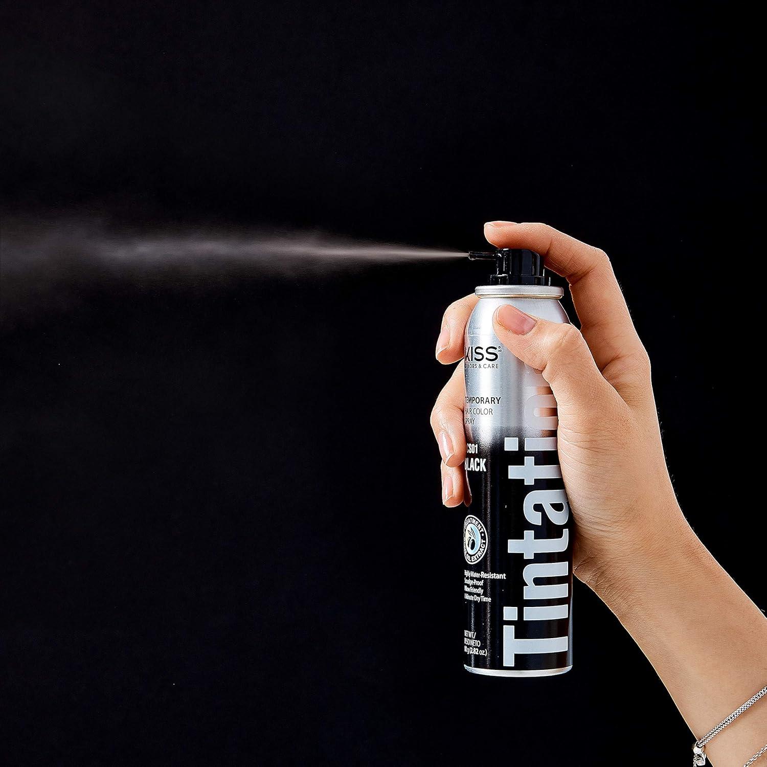 KISS Spray de Color Temporal para Cabello Marrón Oscuro 79.83g