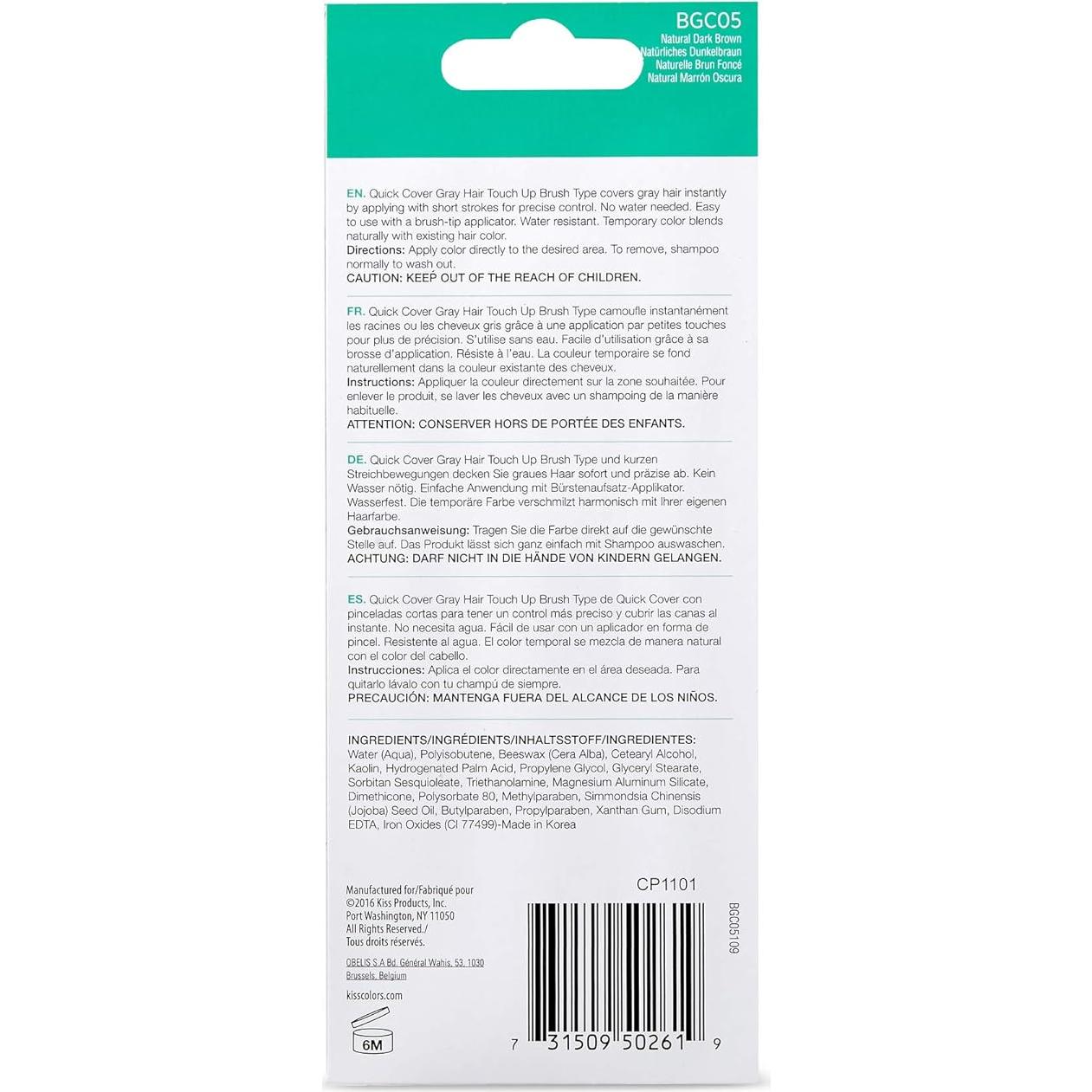 KISS Spray de Color Temporal para Cabello Marrón Oscuro 79.83g
