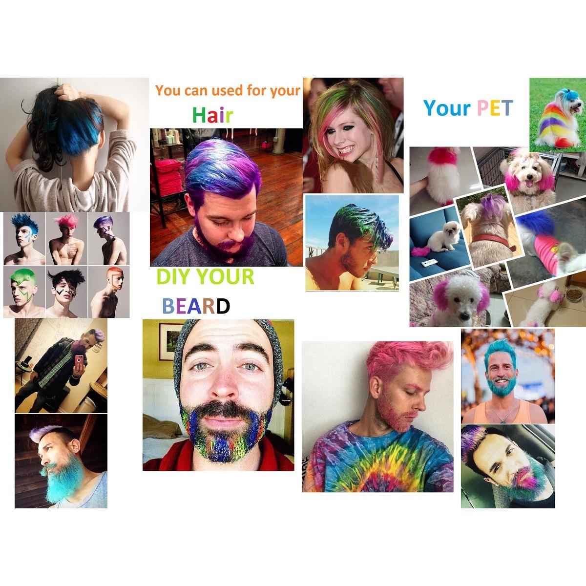 Tinte Temporal para Cabello Liasun - Azul, Morado y Rosa