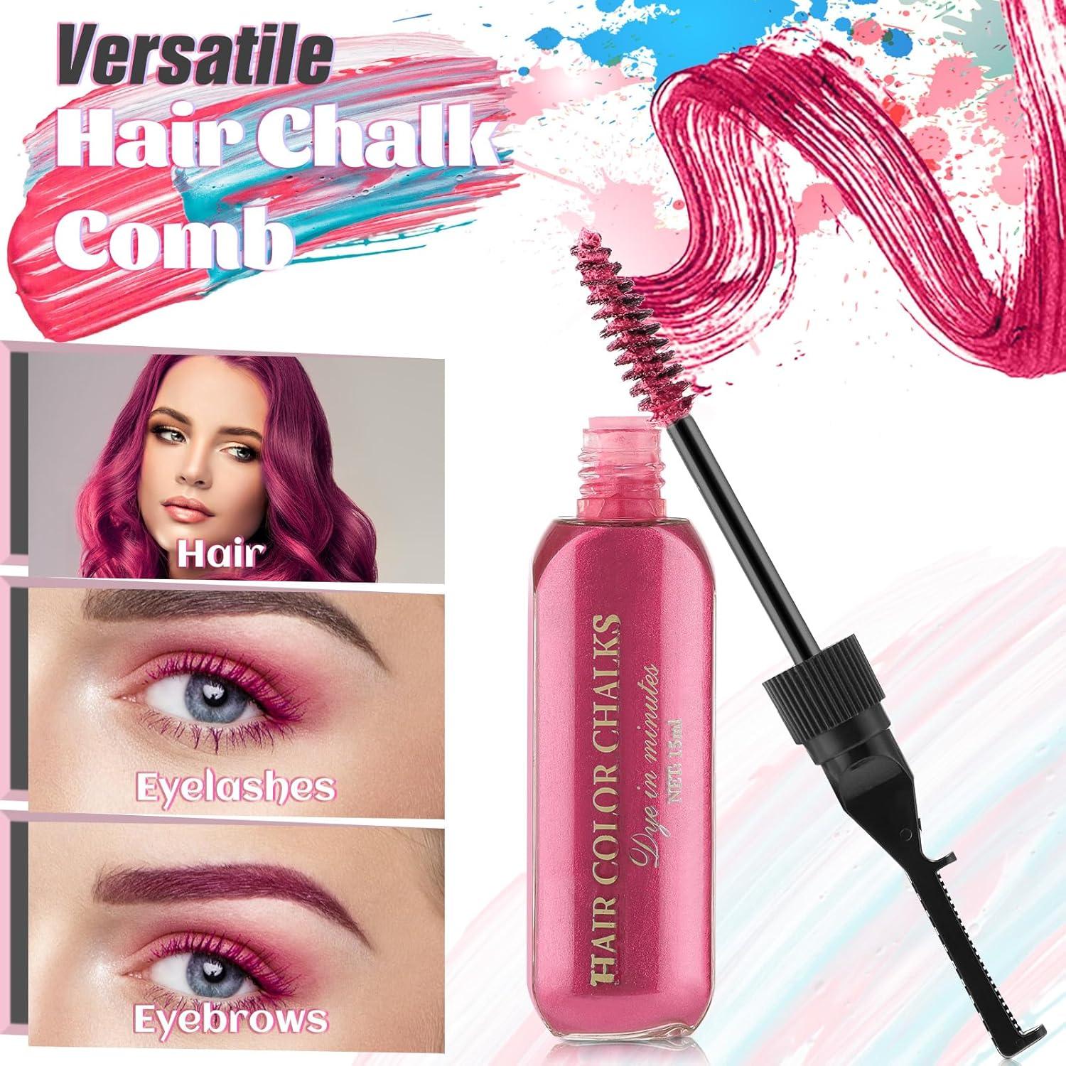 Tiza de Cabello Temporal 10pcs DeMoce - Colores Brillantes y Lavables