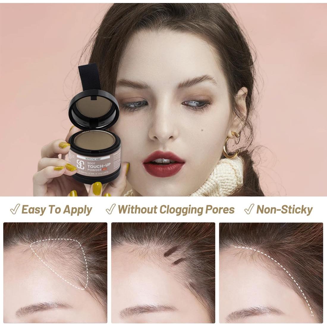 Polvo Húmedo para Cabello SOVONCARE 8 g Marrón Oscuro - Cobertura Canas