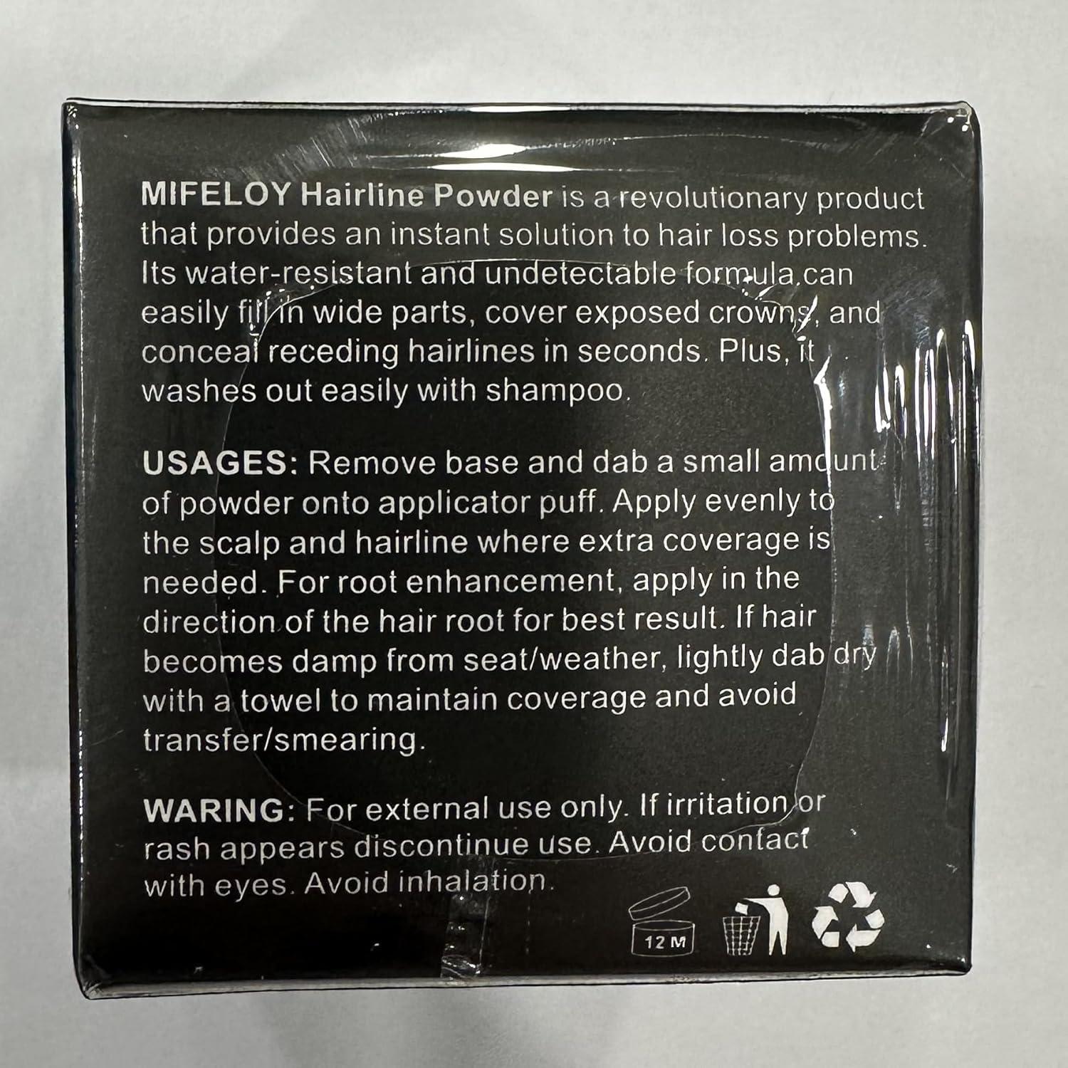 Polvo Retoque Raíces Mifeloy Gris Oscuro 32g - Cobertura Instantánea