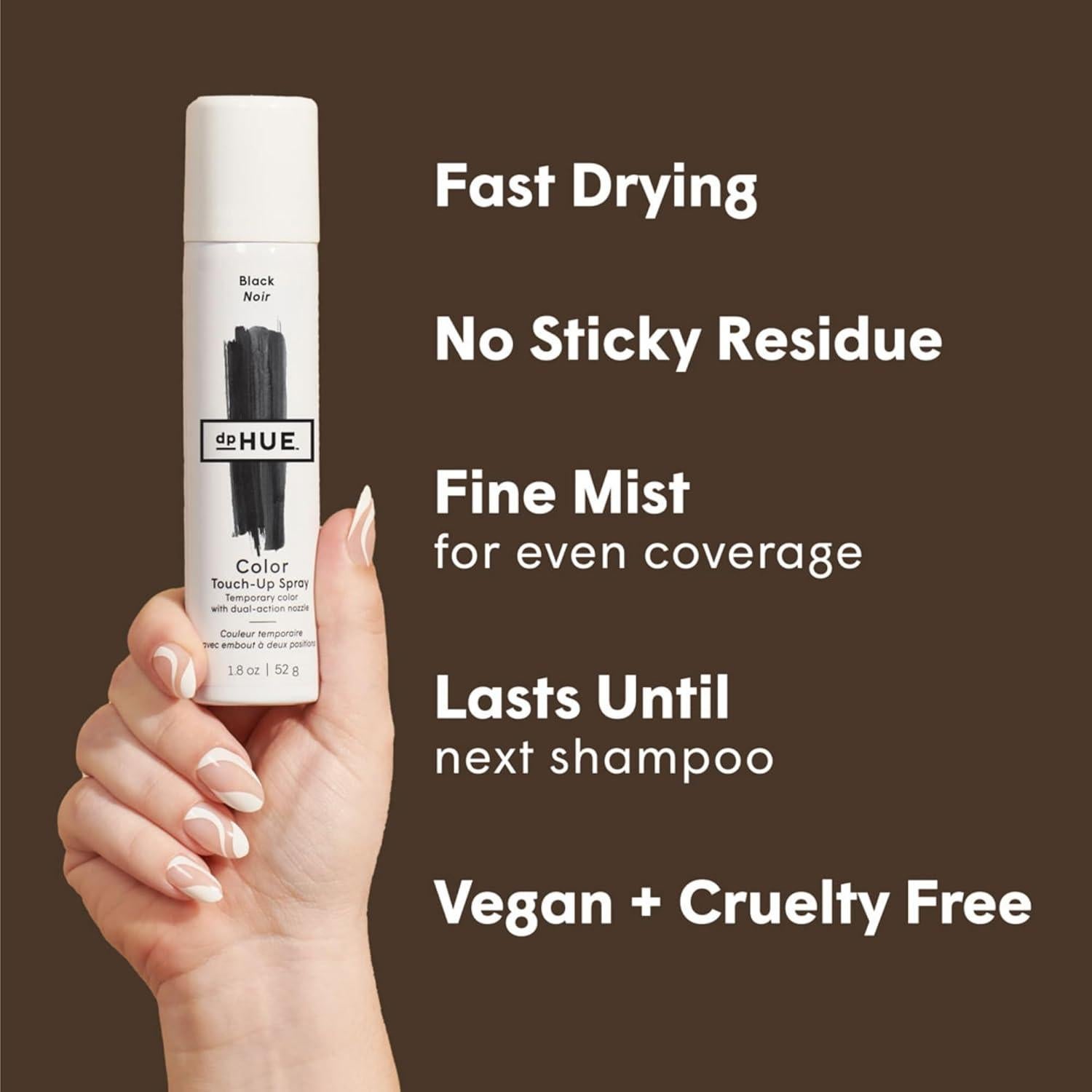 Spray de Retoque de Color dpHUE Marrón Medio 53.24 ml Vegano