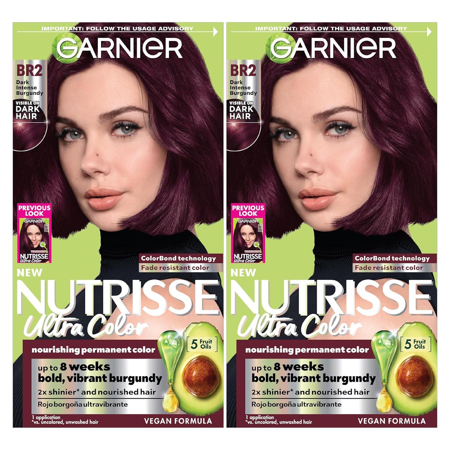 Crema Colorante para Cabello Garnier Nutrisse BR2 Burdeos Intenso
