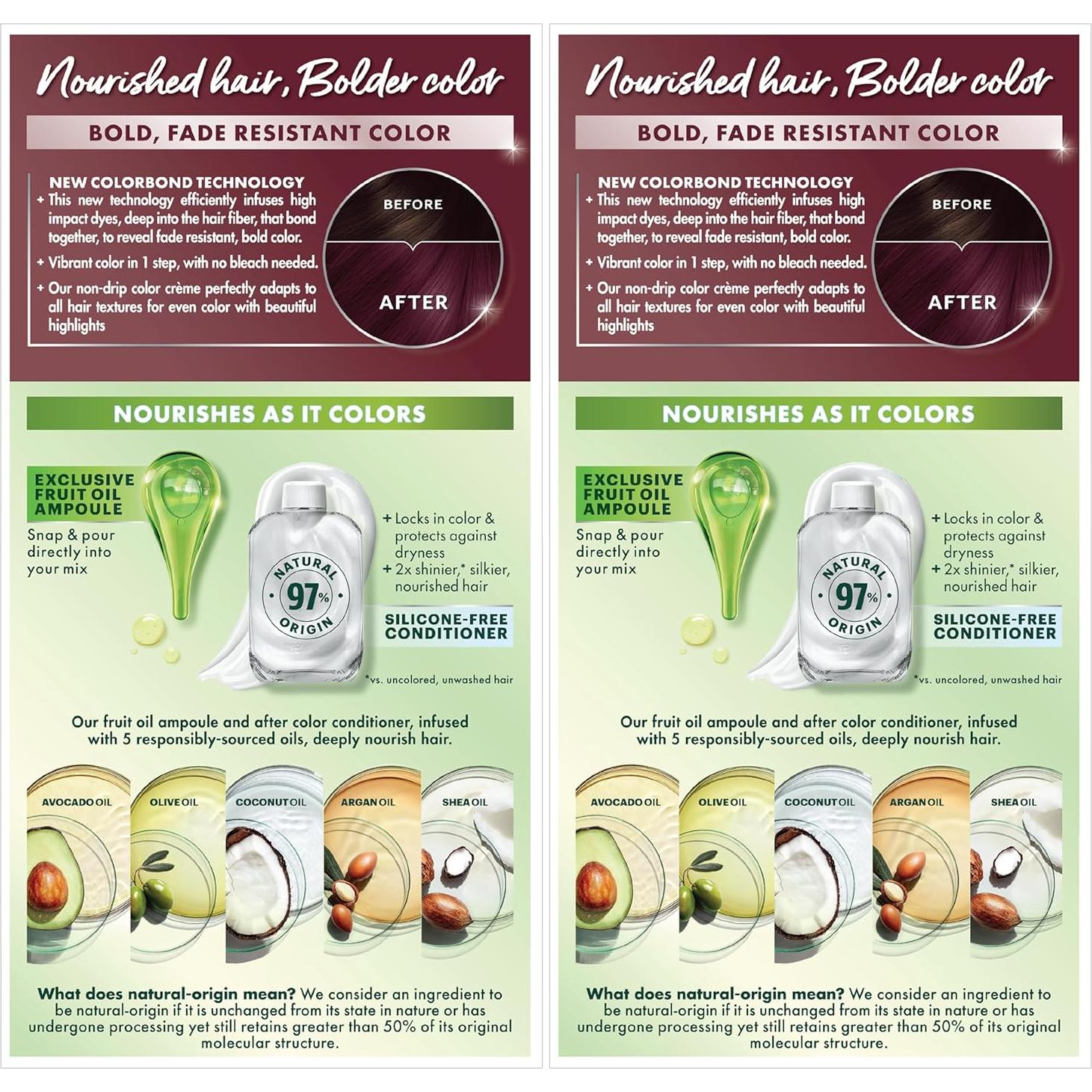 Crema Colorante para Cabello Garnier Nutrisse BR2 Burdeos Intenso