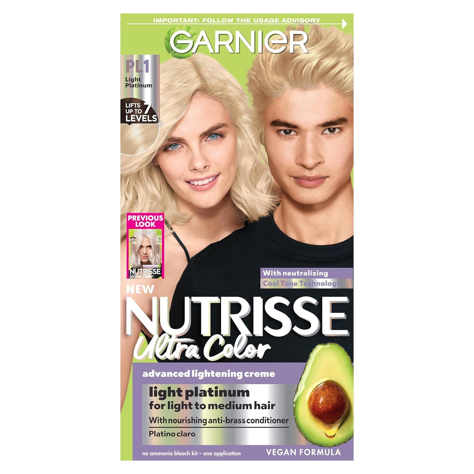 Tinte Permanente para Cabello Garnier Nutrisse PL1 Platino Claro