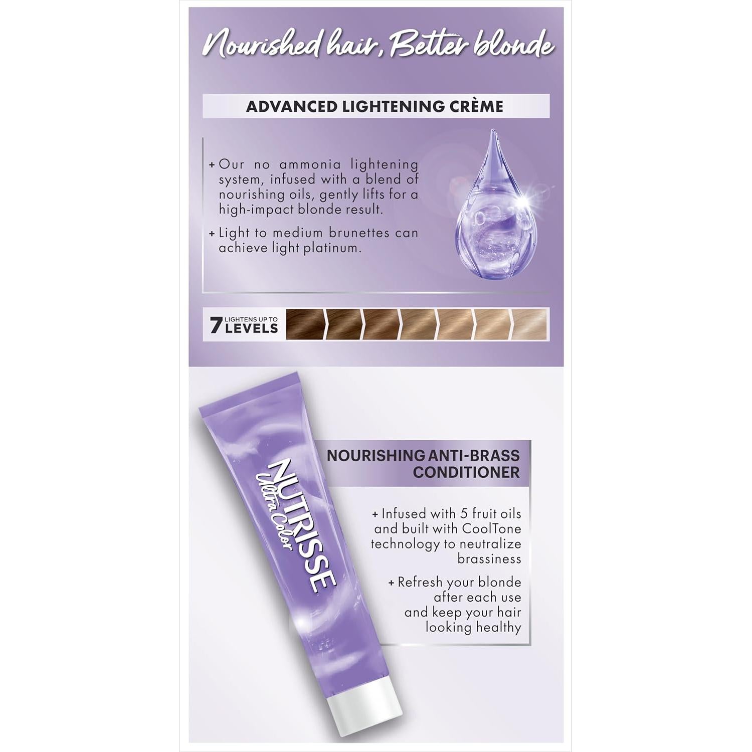 Tinte Permanente para Cabello Garnier Nutrisse PL1 Platino Claro