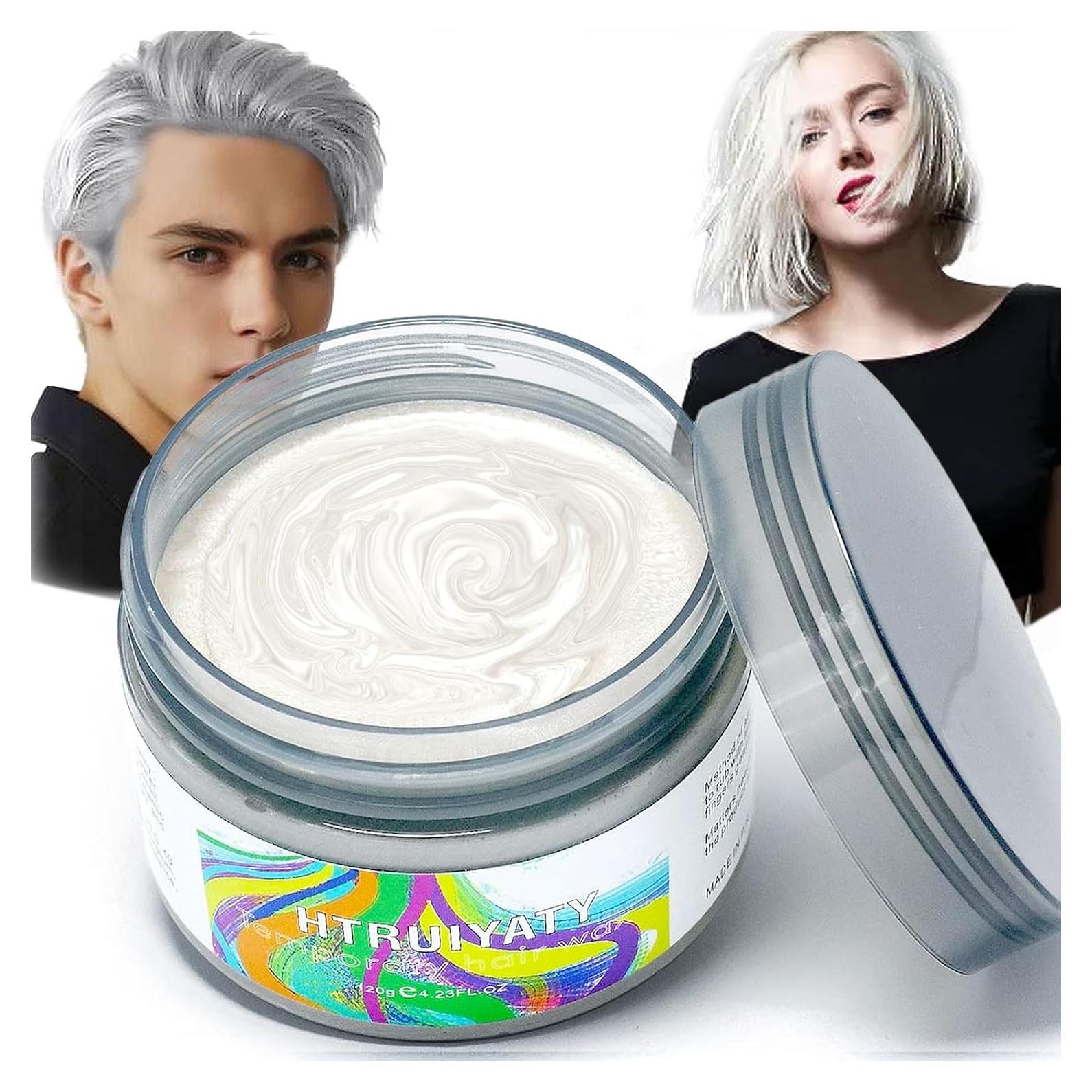 Cera de Color Blanco Temporal para Cabello HTRUIYA 120g