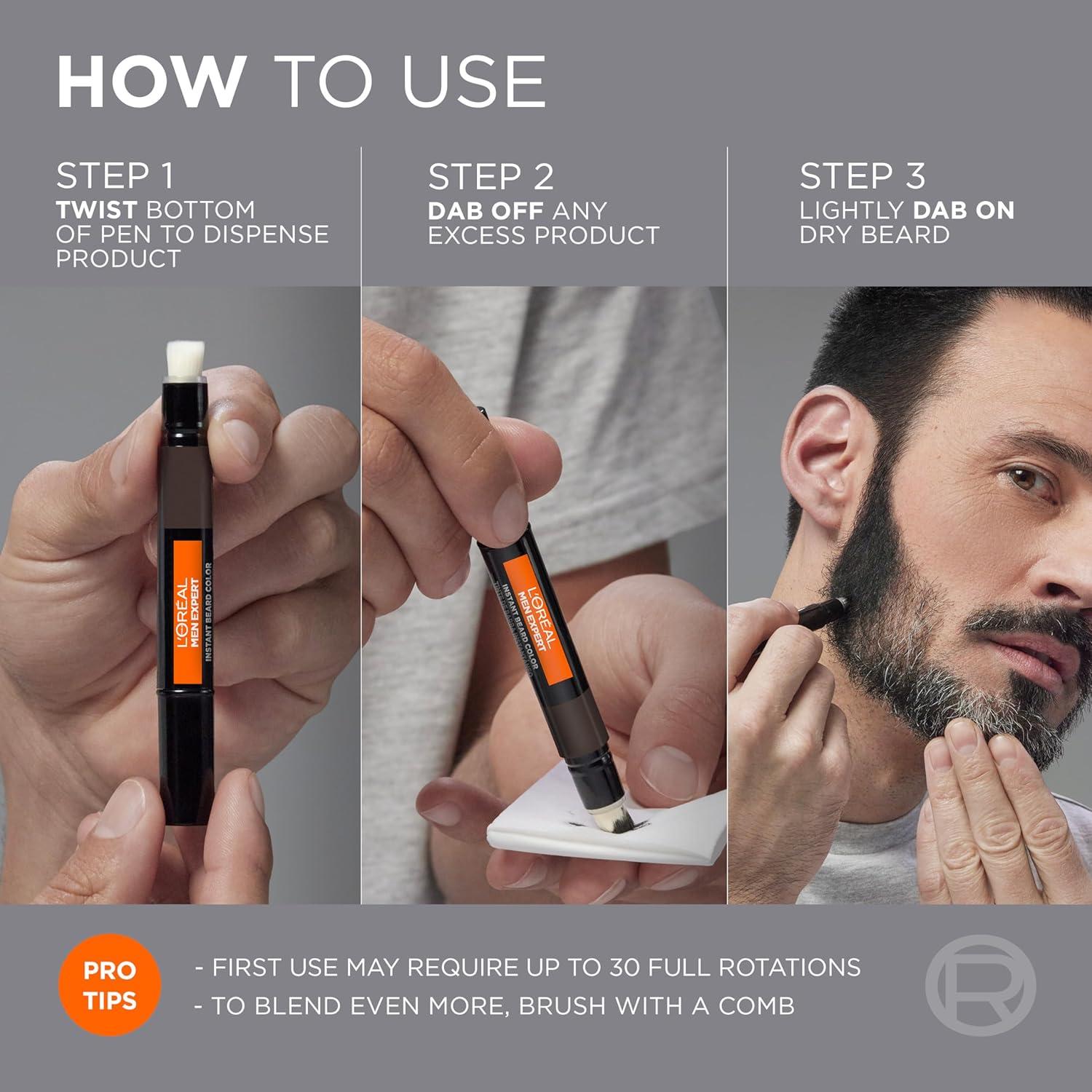 Rellenador de Barba L'Oreal Men Expert 03 Marrón Oscuro 1.48 ml