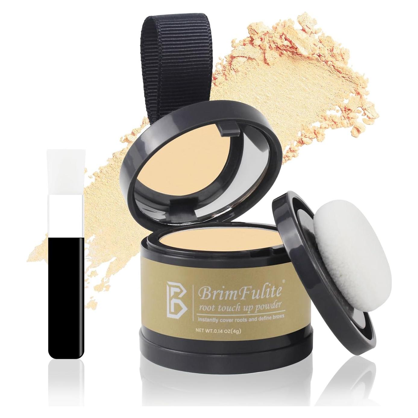 Polvo Retoque Raíces BRIMFULITE Rubio Claro 32g - A Prueba de Sudor