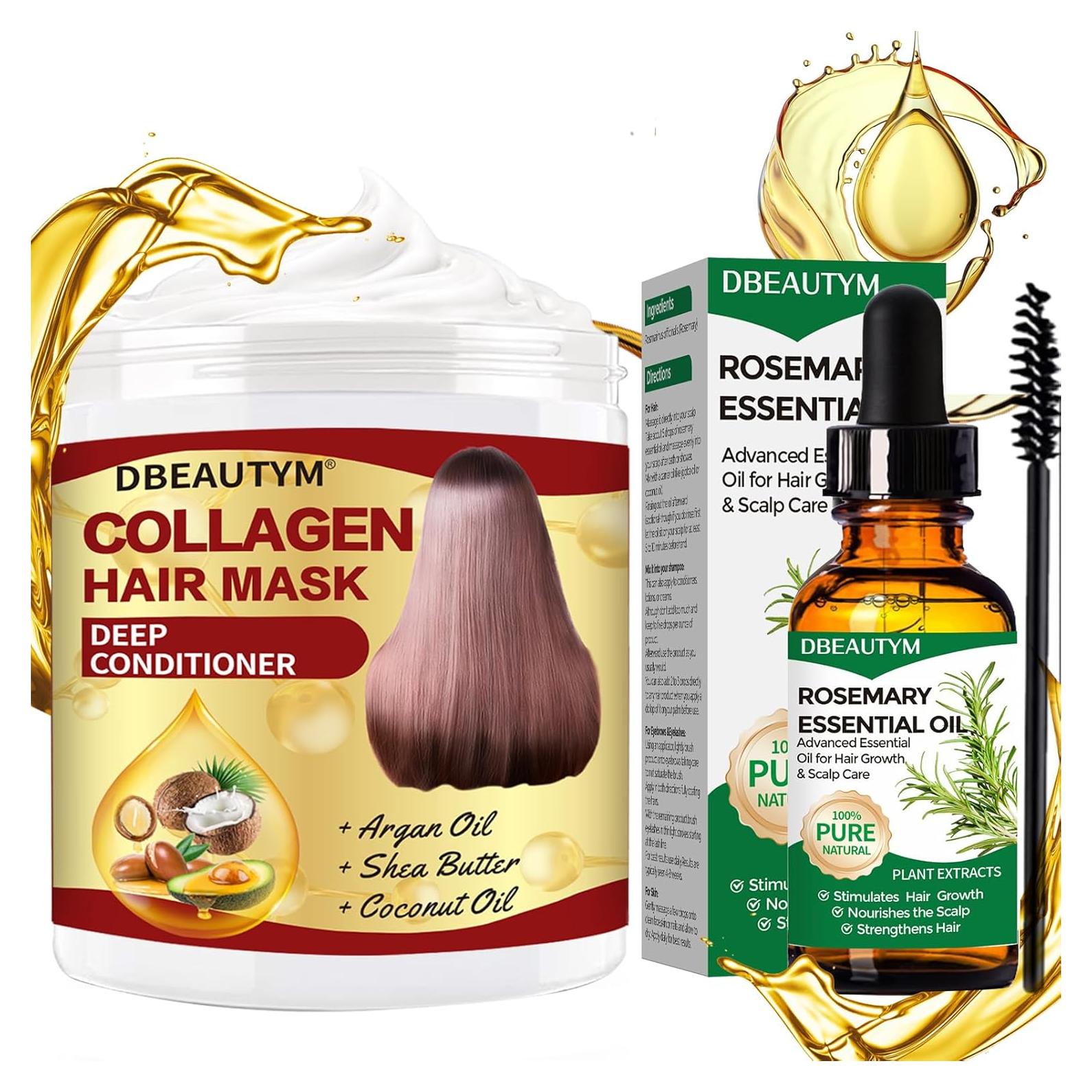 Máscara Capilar y Suero de Crecimiento DBEAUTYM - Colágeno y Romero