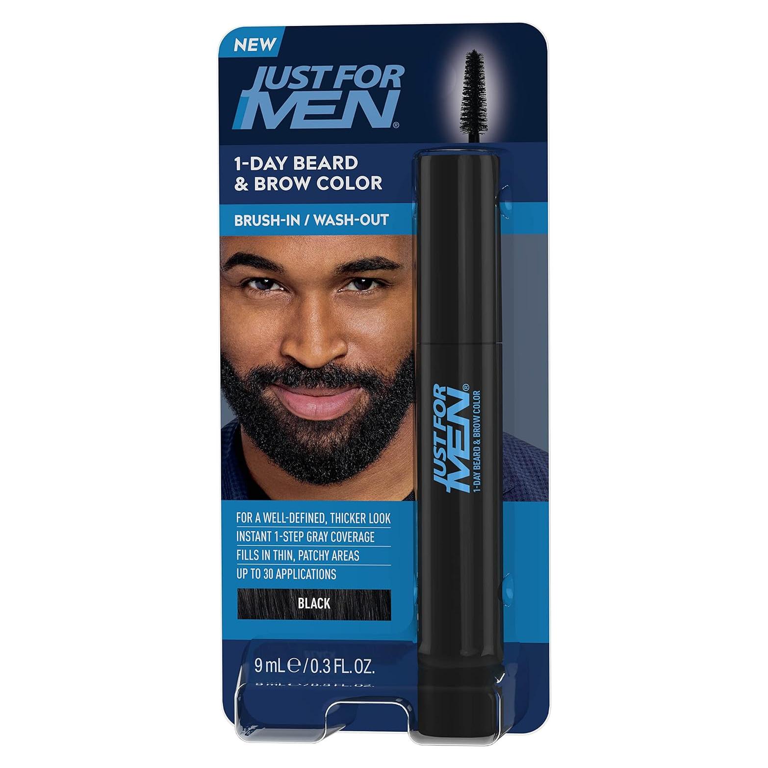 Just for Men Color Temporal para Barba y Cejas Negro - 1 Día
