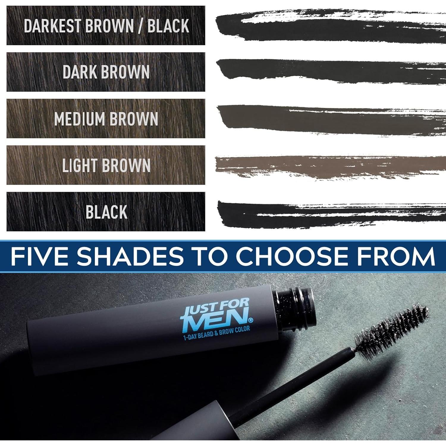 Just for Men Color Temporal para Barba y Cejas Negro - 1 Día