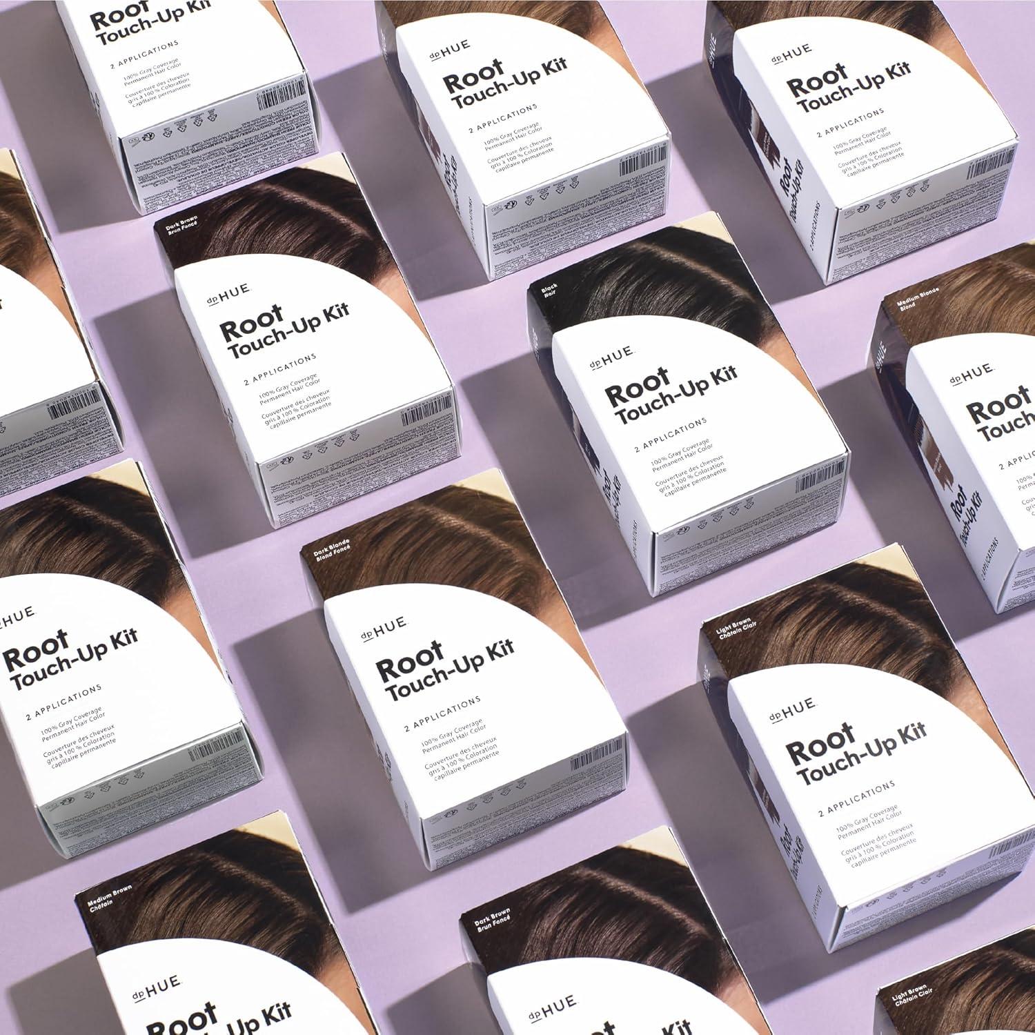 dpHUE Kit Retoque Raíces Marrón Oscuro - Cobertura Canas 2 Aplicaciones