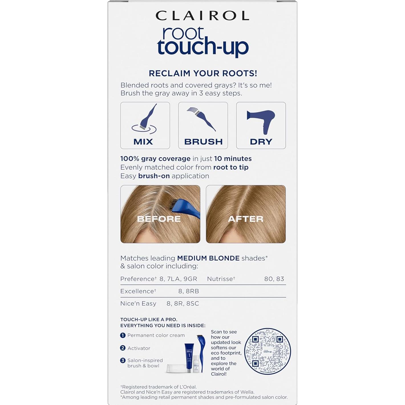 Tinte Permanente Clairol Nice'n Easy 8 Rubio Medio 32.5 ml