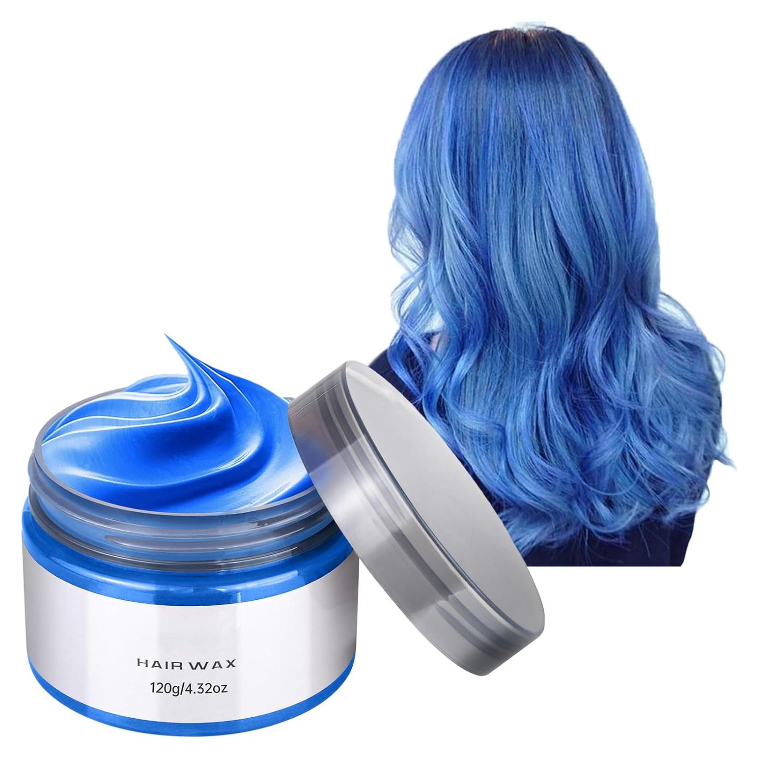 Tiza de Color para Cabello Temporal Jebousike Azul 10 Colores