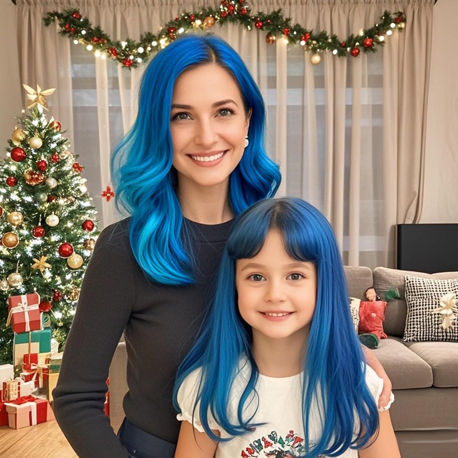 Tiza de Color para Cabello Temporal Jebousike Azul 10 Colores