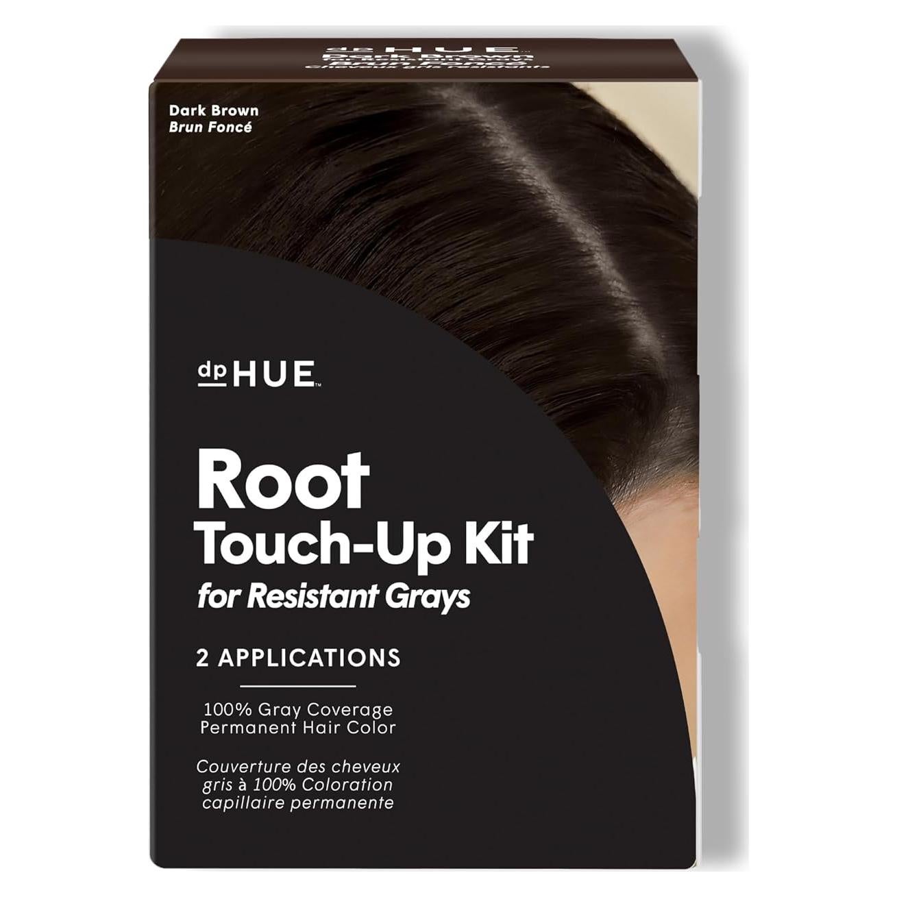 Kit de Retoque de Raíces dpHUE para Canas Resistentes - Marrón Oscuro - 2 Aplicaciones