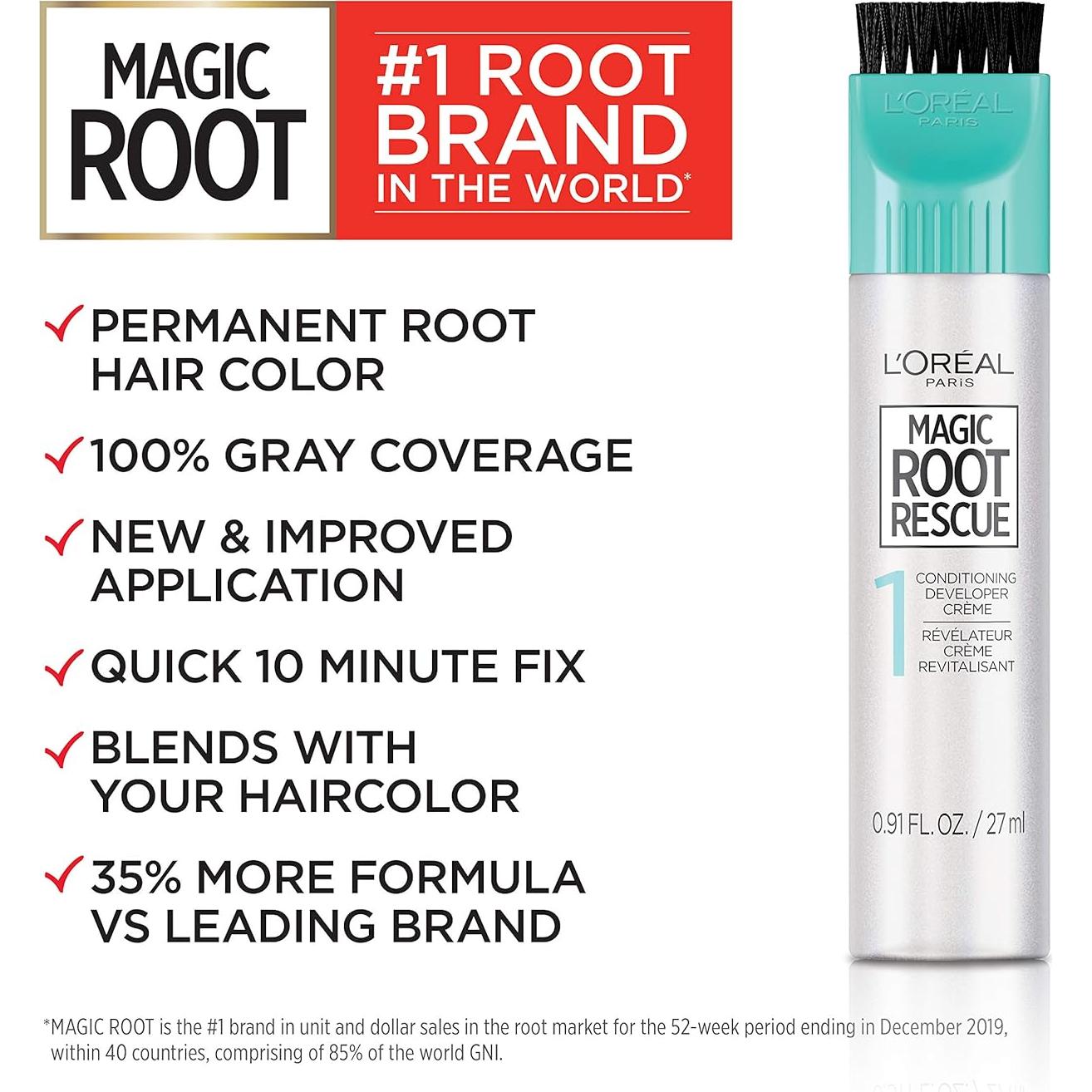 Tinte Permanente L'Oréal Paris Magic Root 5 Marrón Medio 2 Paquetes