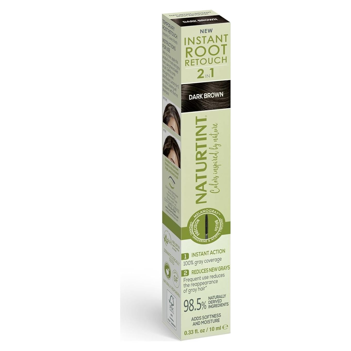 Naturtint Retocar Raíces Instantáneo Marrón Oscuro 9.73 ml