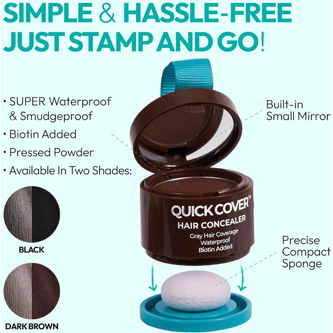 Cubierta Rápida para Cabello Red by Kiss - Marrón Oscuro, Biotina