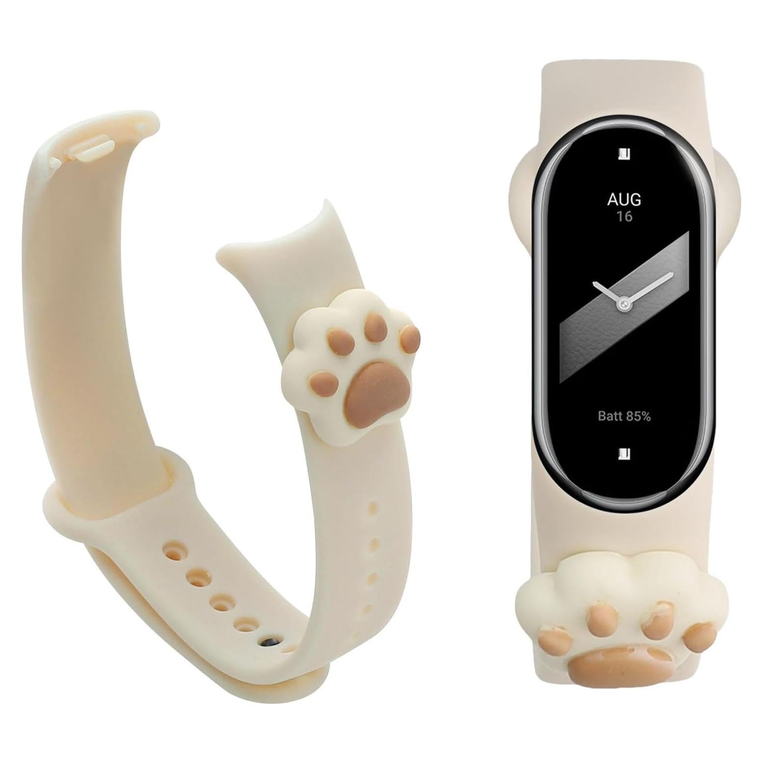 Banda de TPU para Xiaomi Mi Band 8 - Gato Blanco - KW-Commerce