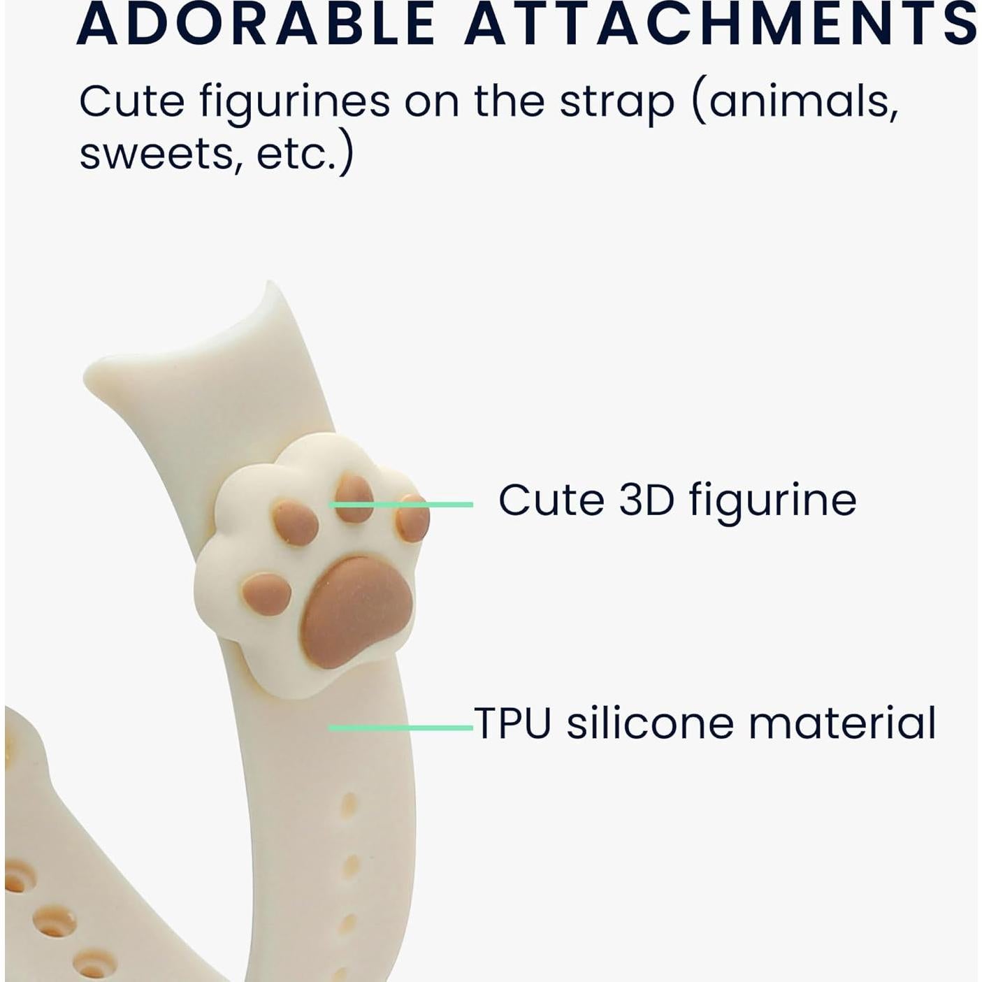 Banda de TPU para Xiaomi Mi Band 8 - Gato Blanco - KW-Commerce