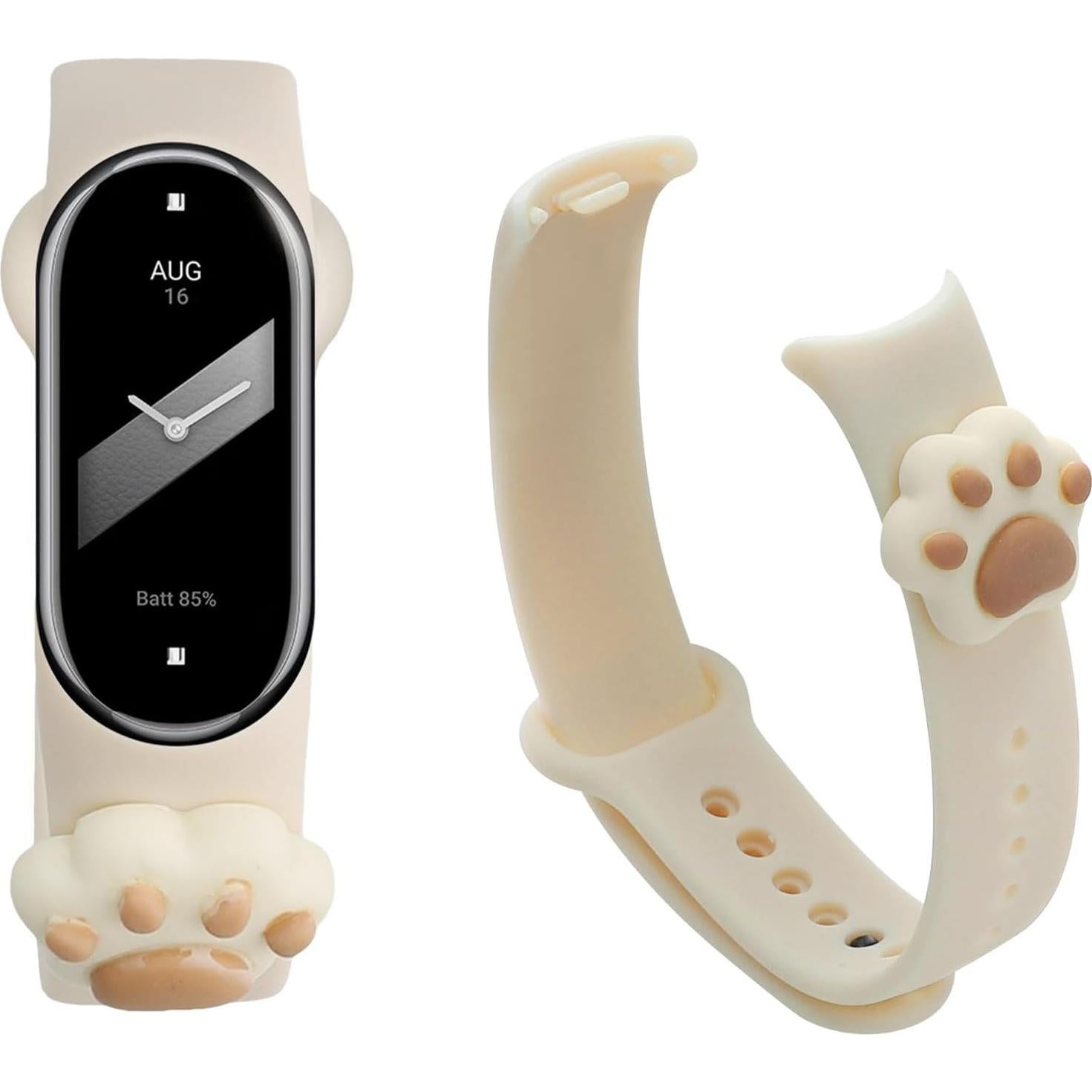 Banda de TPU para Xiaomi Mi Band 8 - Gato Blanco - KW-Commerce