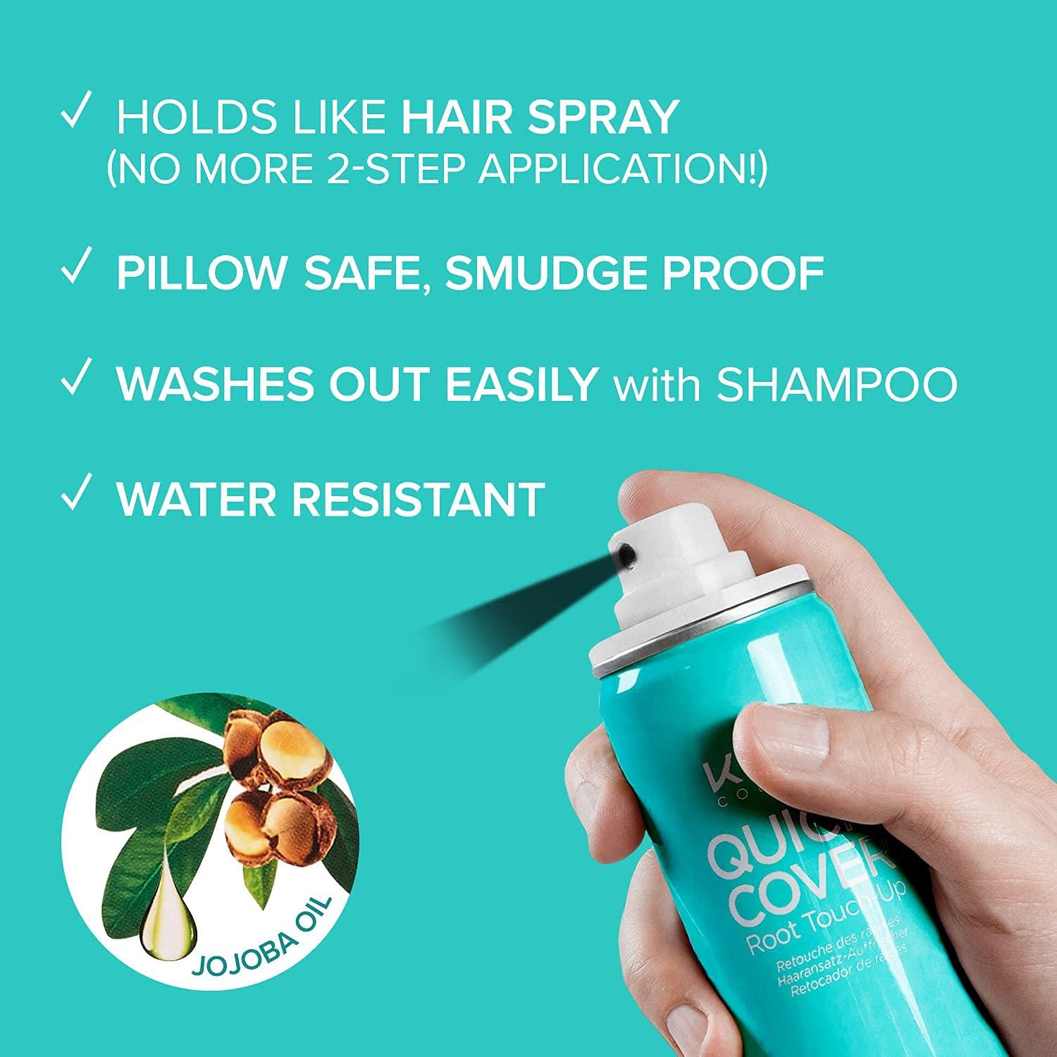 Spray Engrosador de Cabello Kiss Quick Cover 100ml Negro Natural