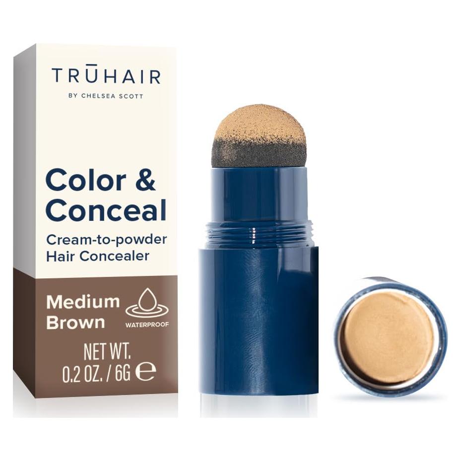 Corrector de Cabello TRUHAIR Marrón Medio 5.67g - Cubrimiento Canas
