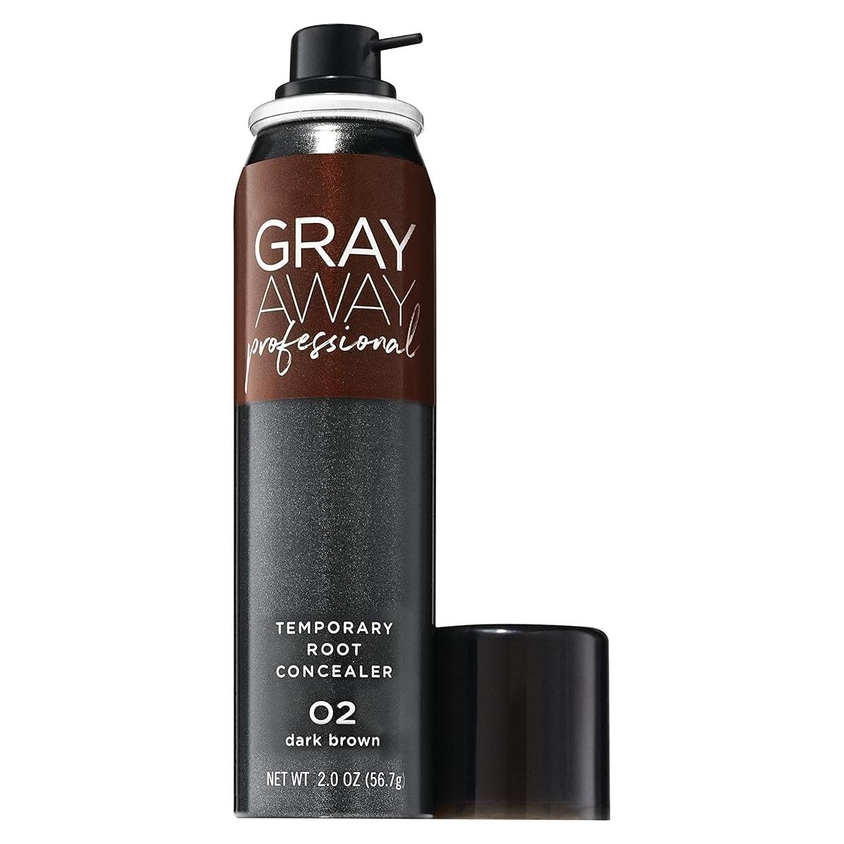 Spray de Retoque Temporal Gray Away 56.7 g Marrón Oscuro