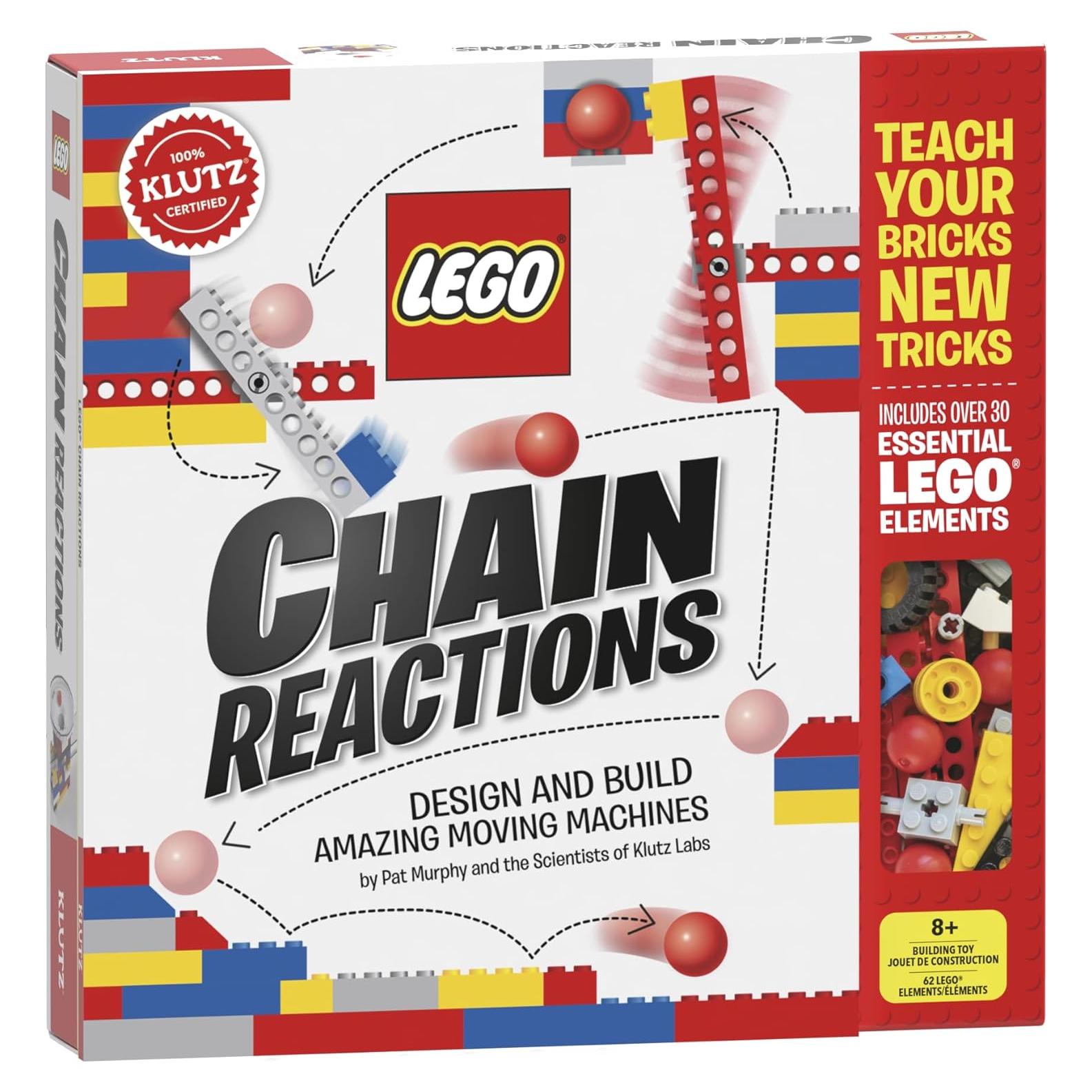 LEGO Chain Reactions (Klutz Science/STEM Activity Kit), 9" Length x 1.06" Width x 10" Height