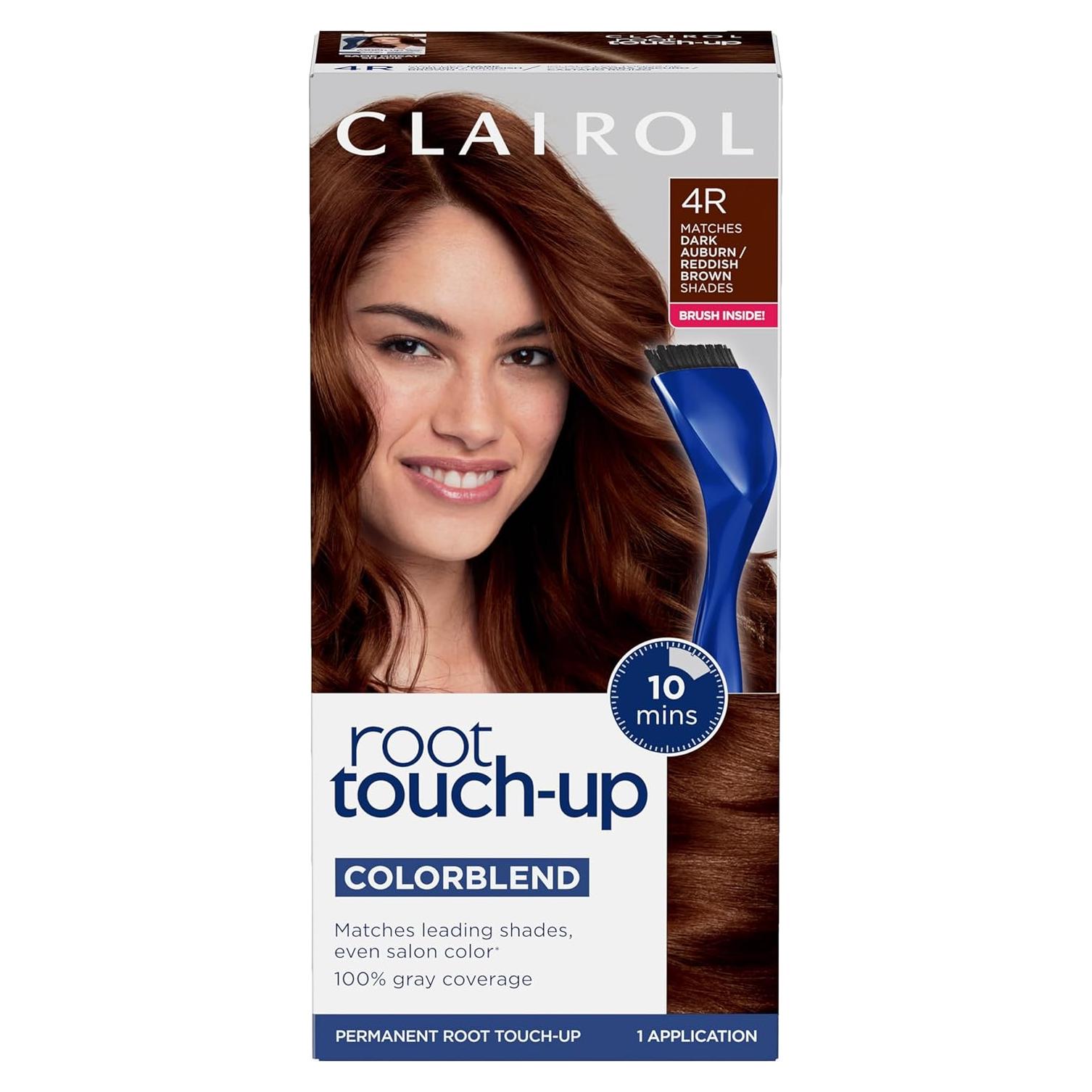 Clairol Root Touch-Up Tinte Cabello Permanente 4R Castaño Oscuro
