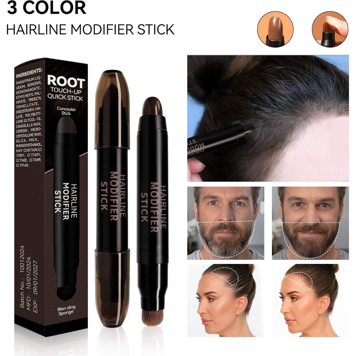 Tinte en Barra Easilydays para Cabello Gris 3# Marrón Oscuro