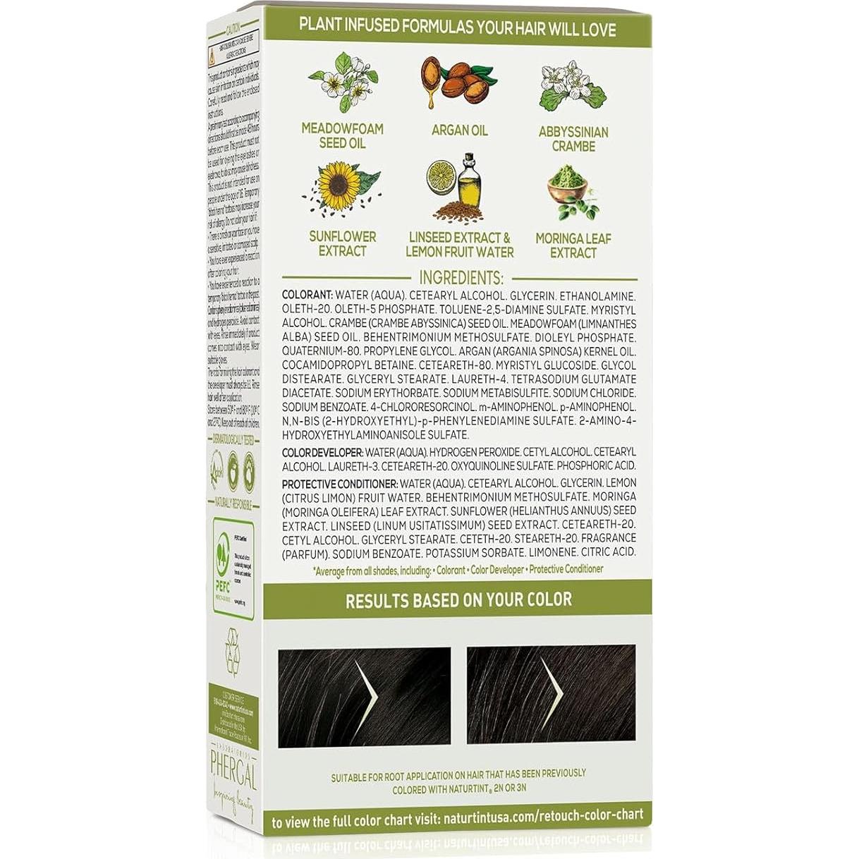 Tinte para Cabello Naturtint Marrón Oscuro 170 ml Sin Amoníaco