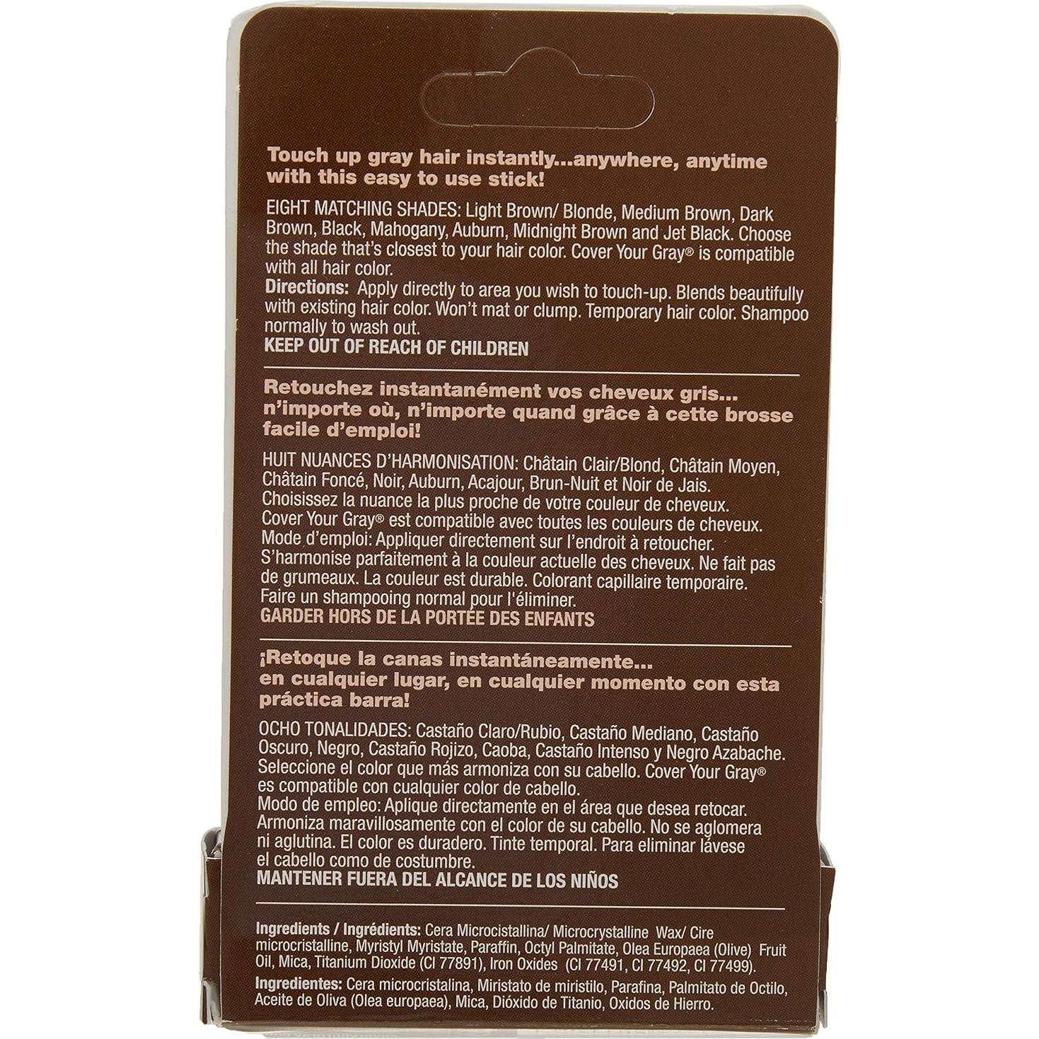 Tinte Corrector para Cabello Gris Cubrir Tu Cabello Gris - Marrón Medianoche