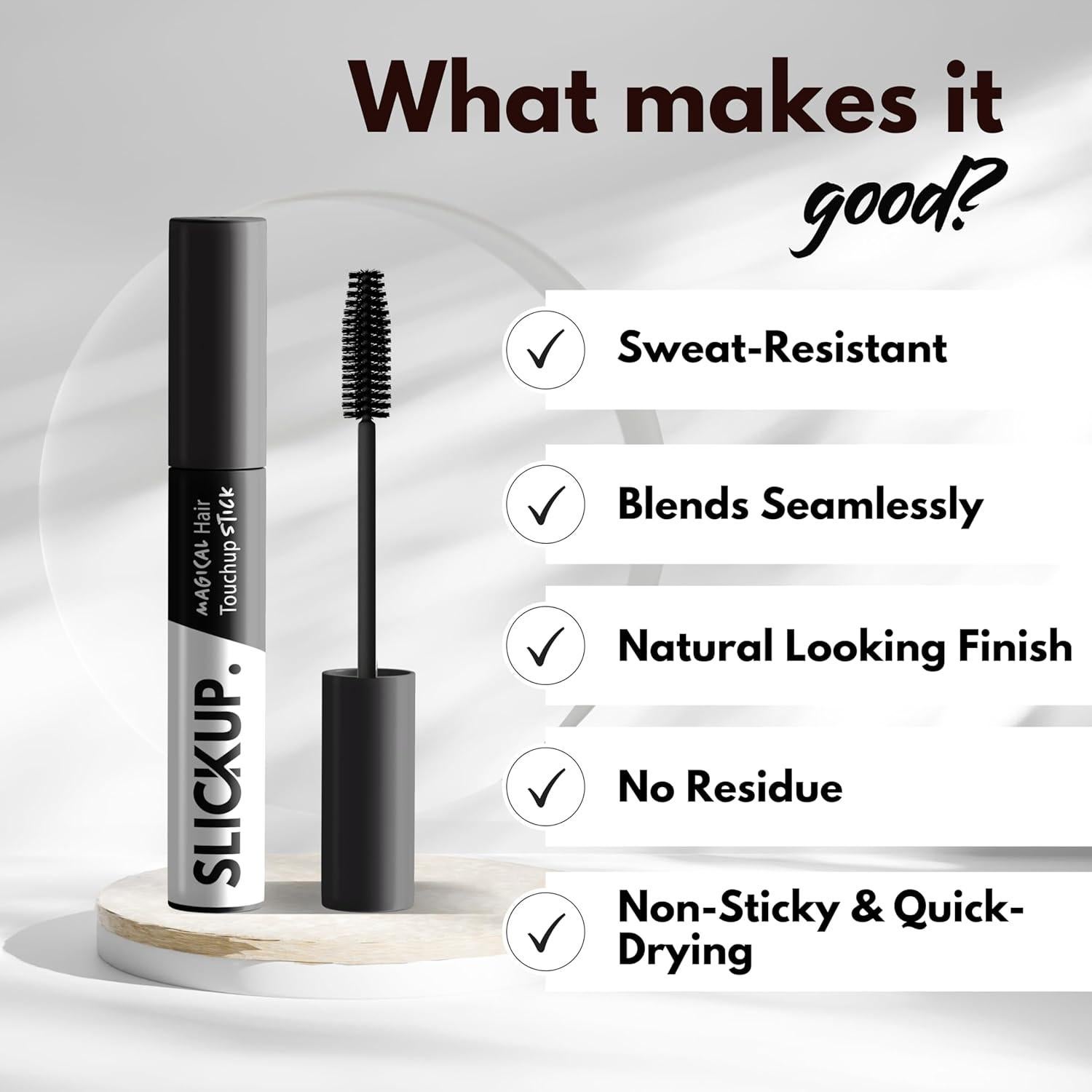 Stick de Retoque Temporal para Cabello SLICKUP Negro 12.7cm