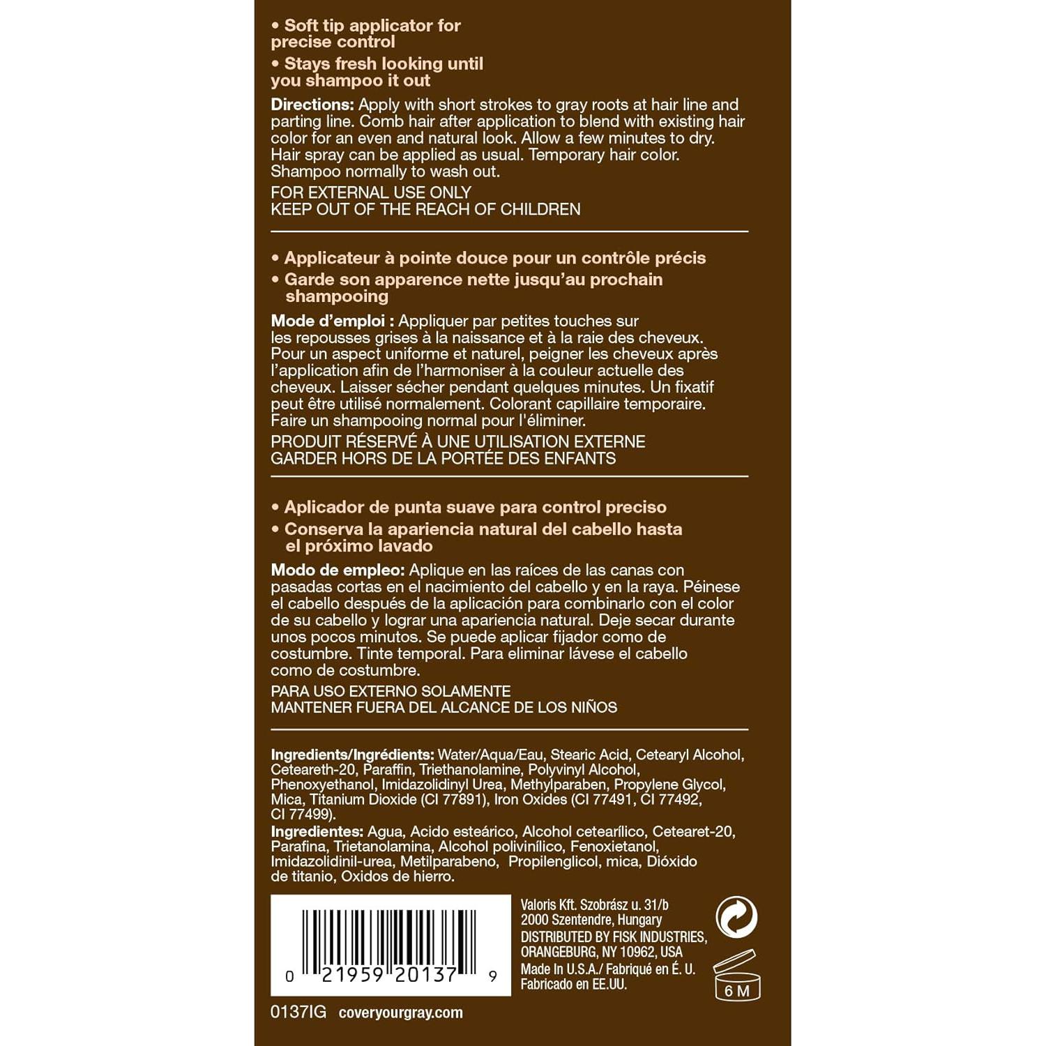 Cubrir Tu Gris Toque de Raíz - Marrón Medianoche 15.49x8.20cm