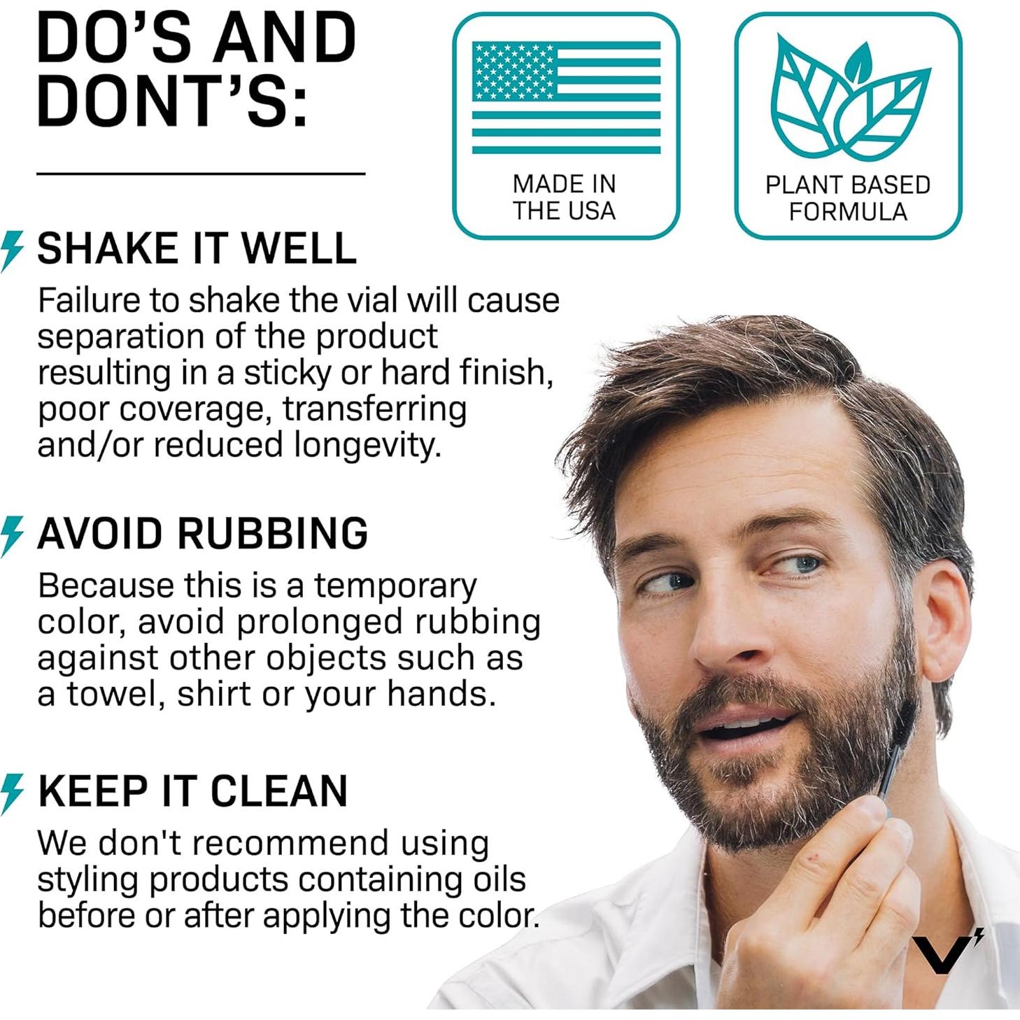 VOLT Grooming Color Instantáneo para Barba Ébano 100g