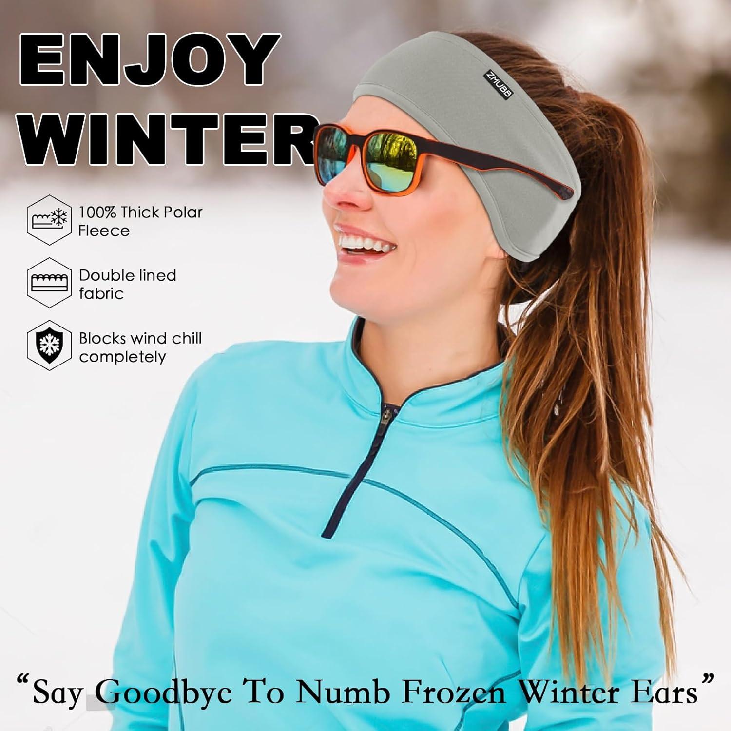 Banda Calentadora de Oídos ZMUBB Gris para Hombre y Mujer