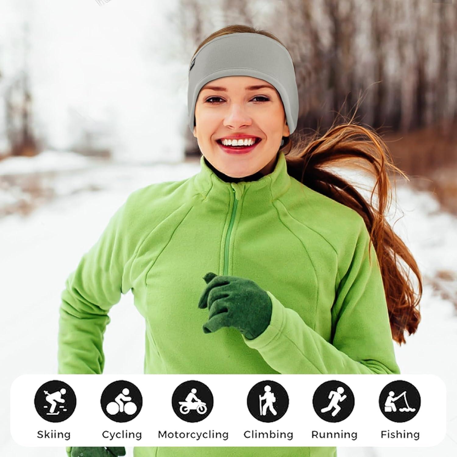 Banda Calentadora de Oídos ZMUBB Gris para Hombre y Mujer